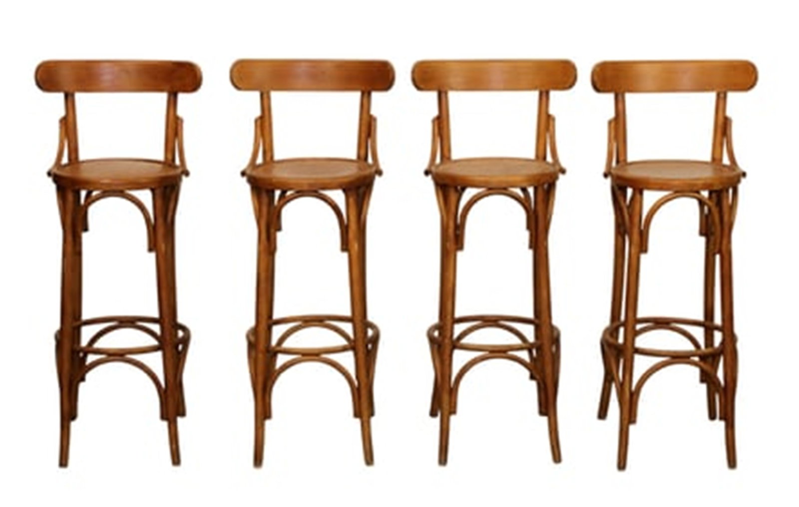 Lot of 4 French Thonet style bar stools (1 of 6)