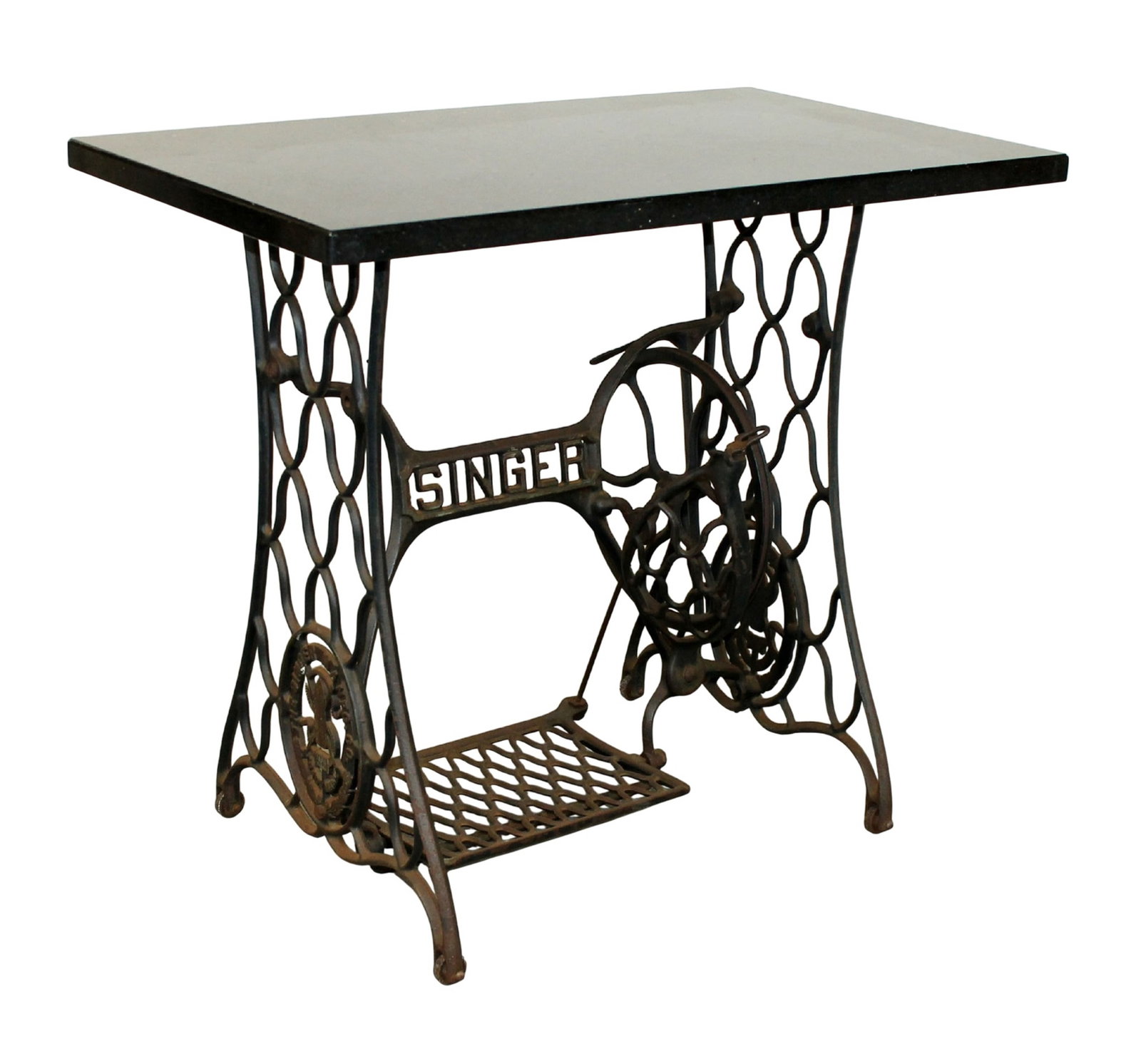 Singer sewing table in iron with granite top (1 of 8)