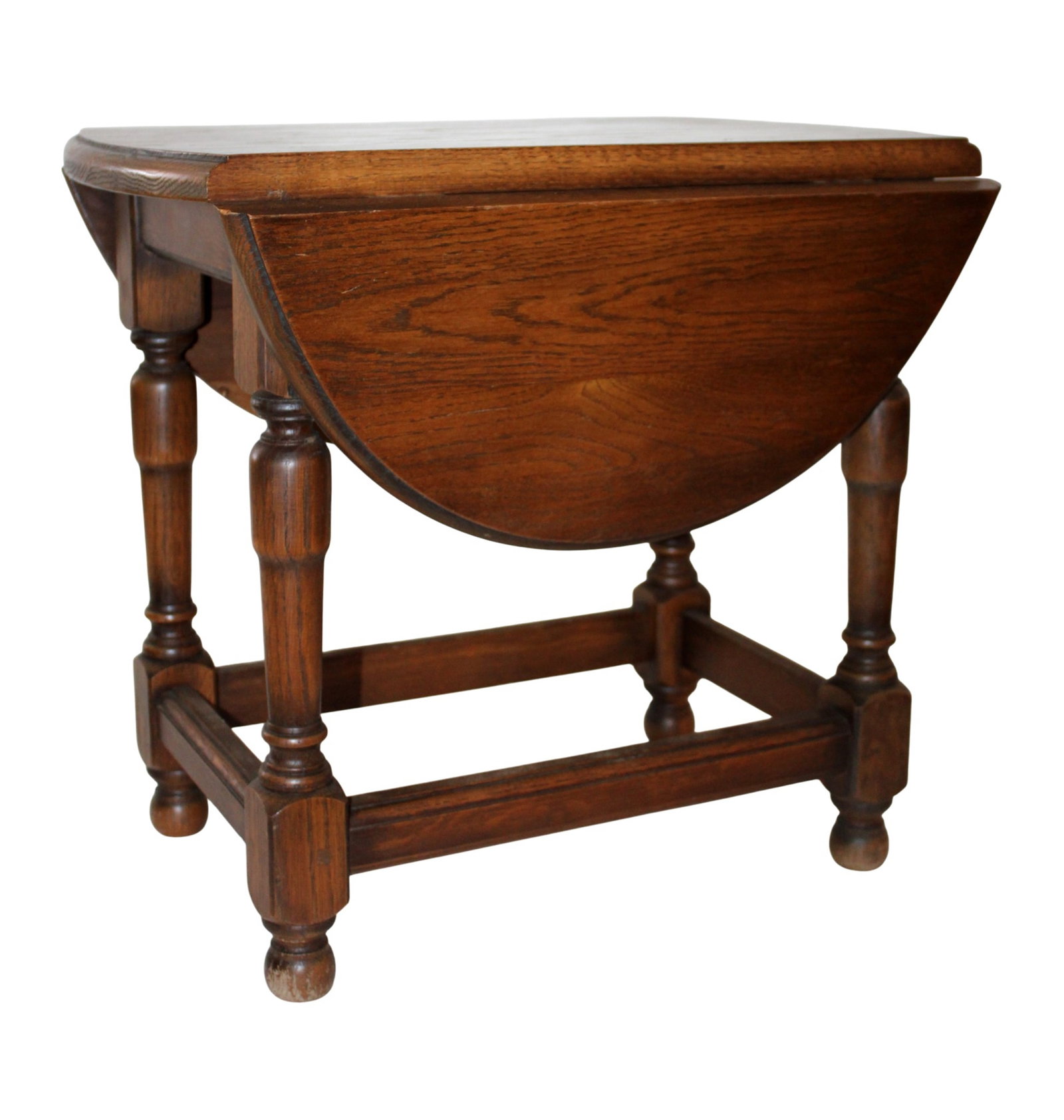 French petite drop side table in oak (1 of 8)