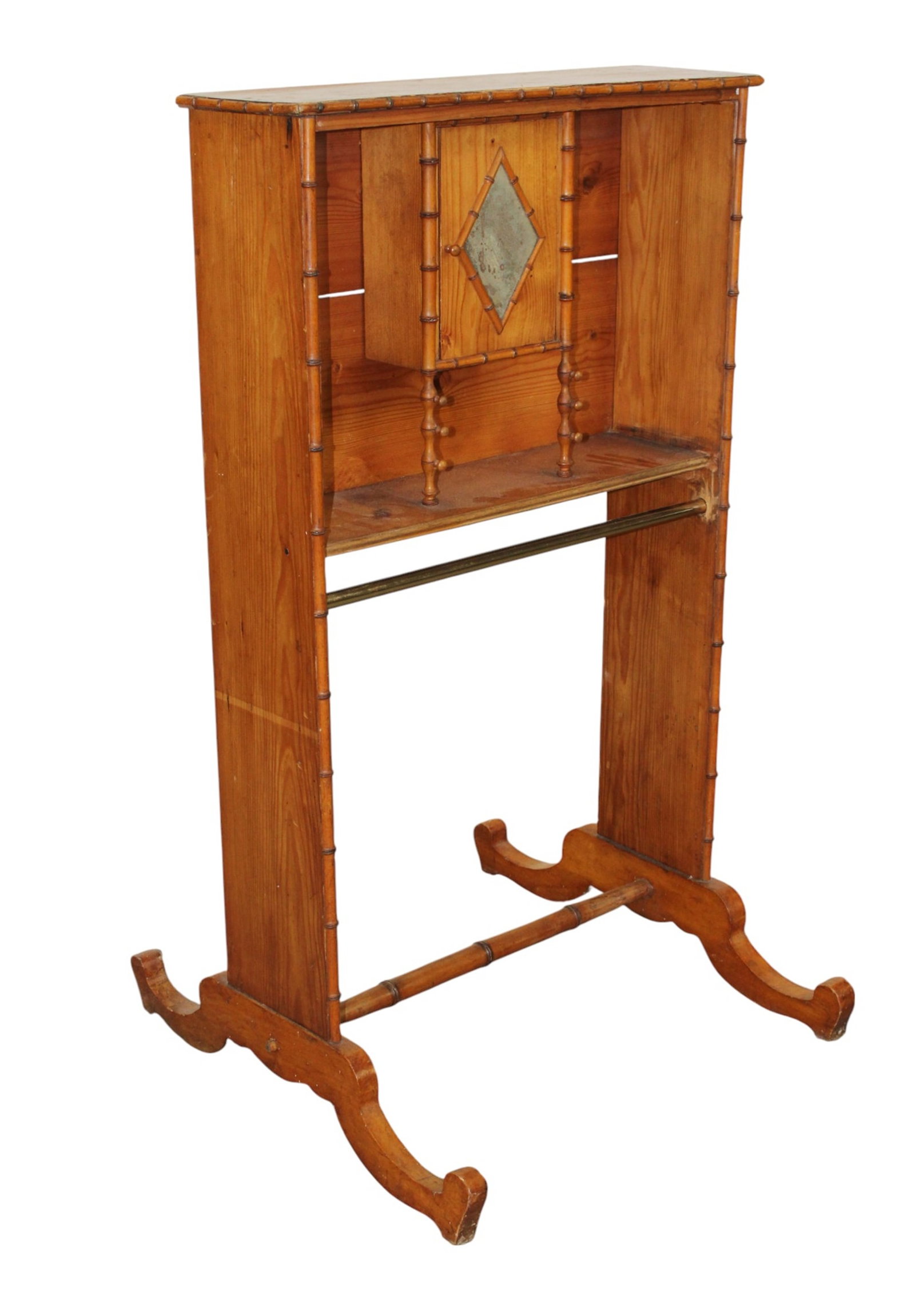 French faux bamboo child's dressing wardobe: French faux bamboo child's dressing wardobe.Early 20th century. 39 1/4"h x 22 1/2"w x 23 1/2"d