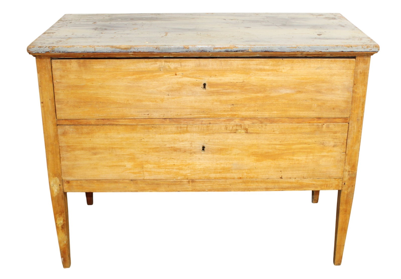 Italian 2 drawer commode in walnut with painted finish (1 of 8)