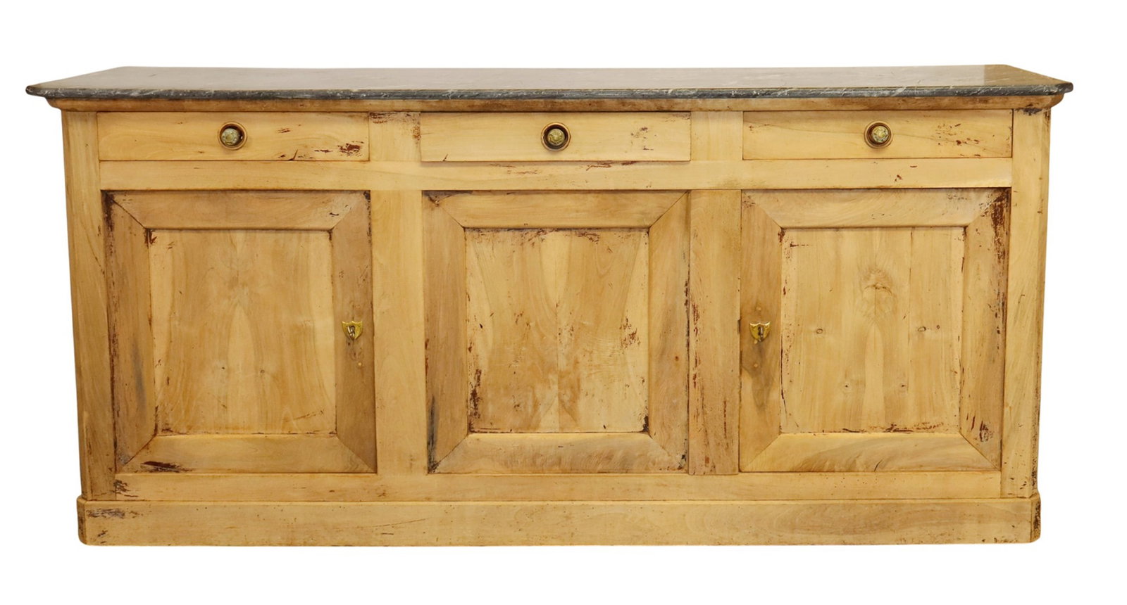 French Louis Philippe 3 door enfilade in walnut with a marble top (1 of 8)