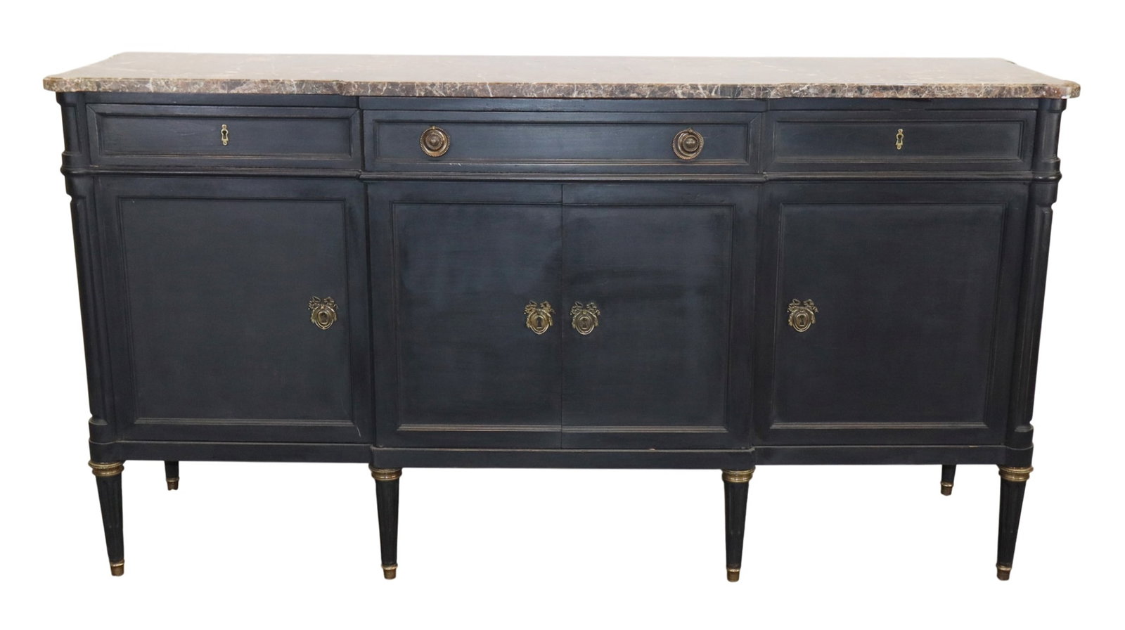 French Louis XVI painted enfilade with marble top (1 of 8)