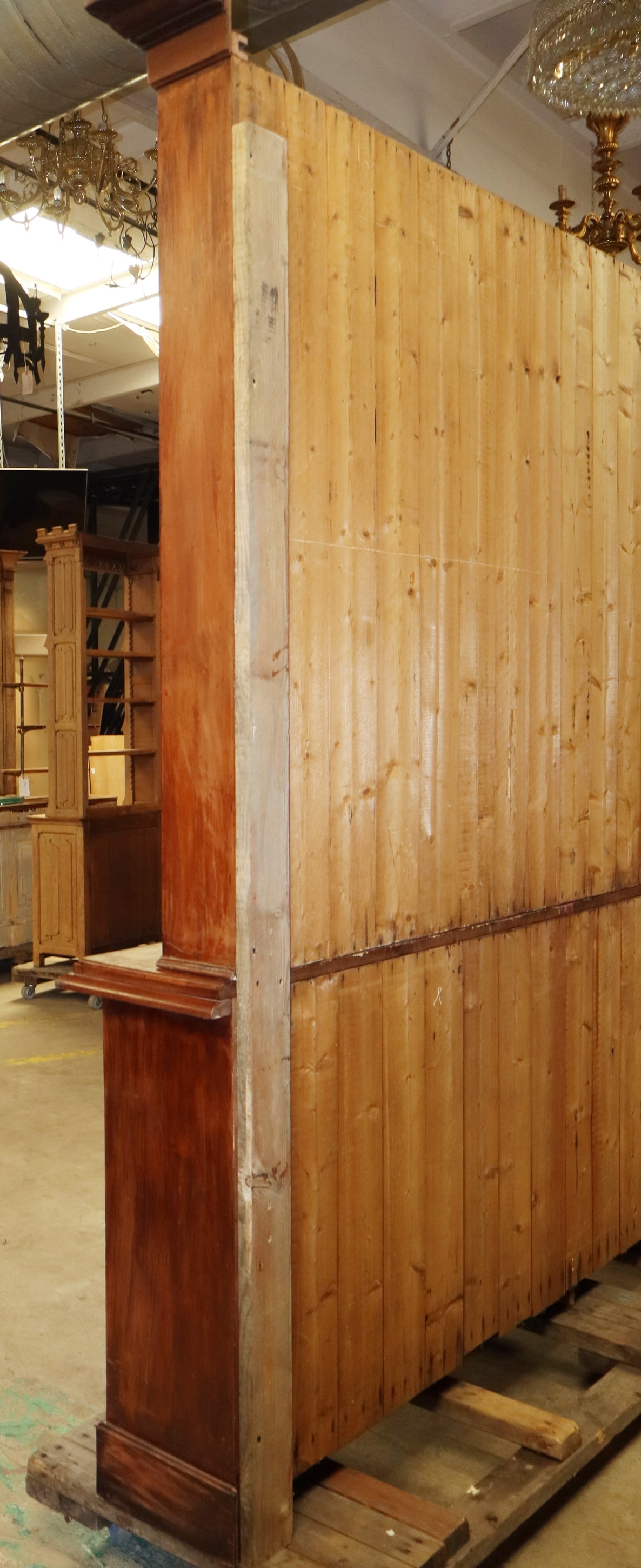 English pharmacy cabinet/bookcase with glass paned doors in mahogany - 9