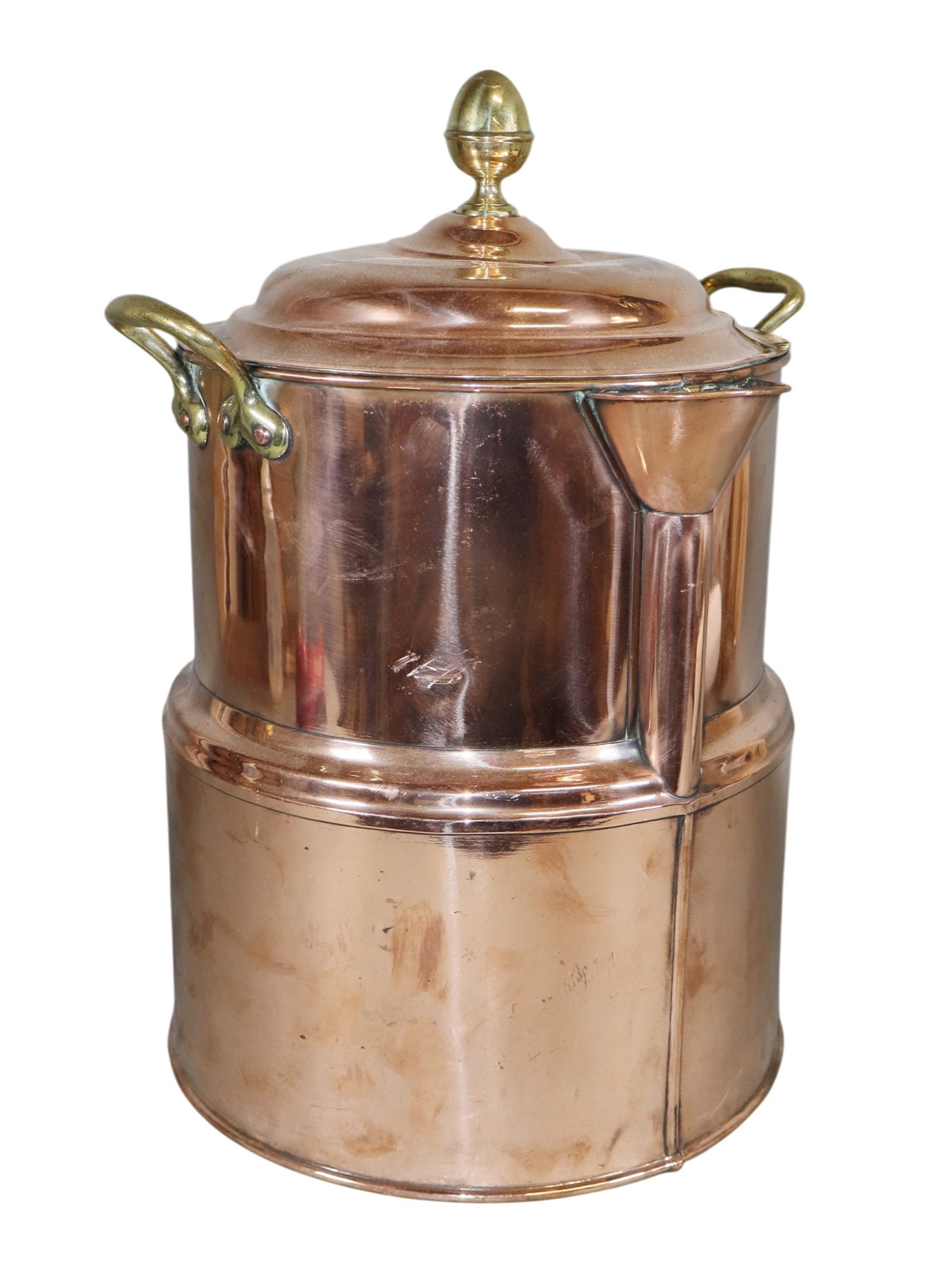 French copper 'bain Marie' double boiler (1 of 7)