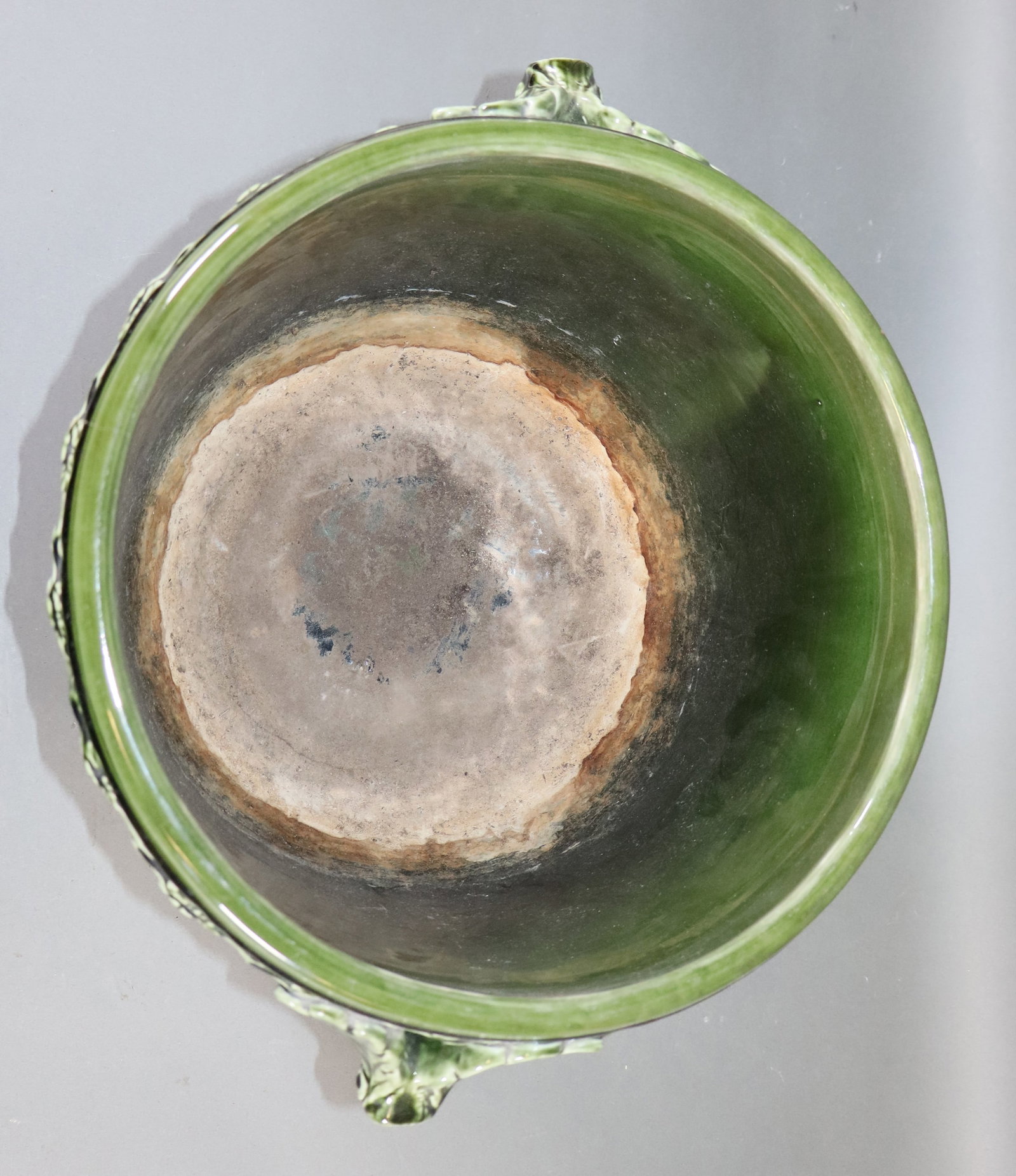 French glazed ceramic cache pot - 10