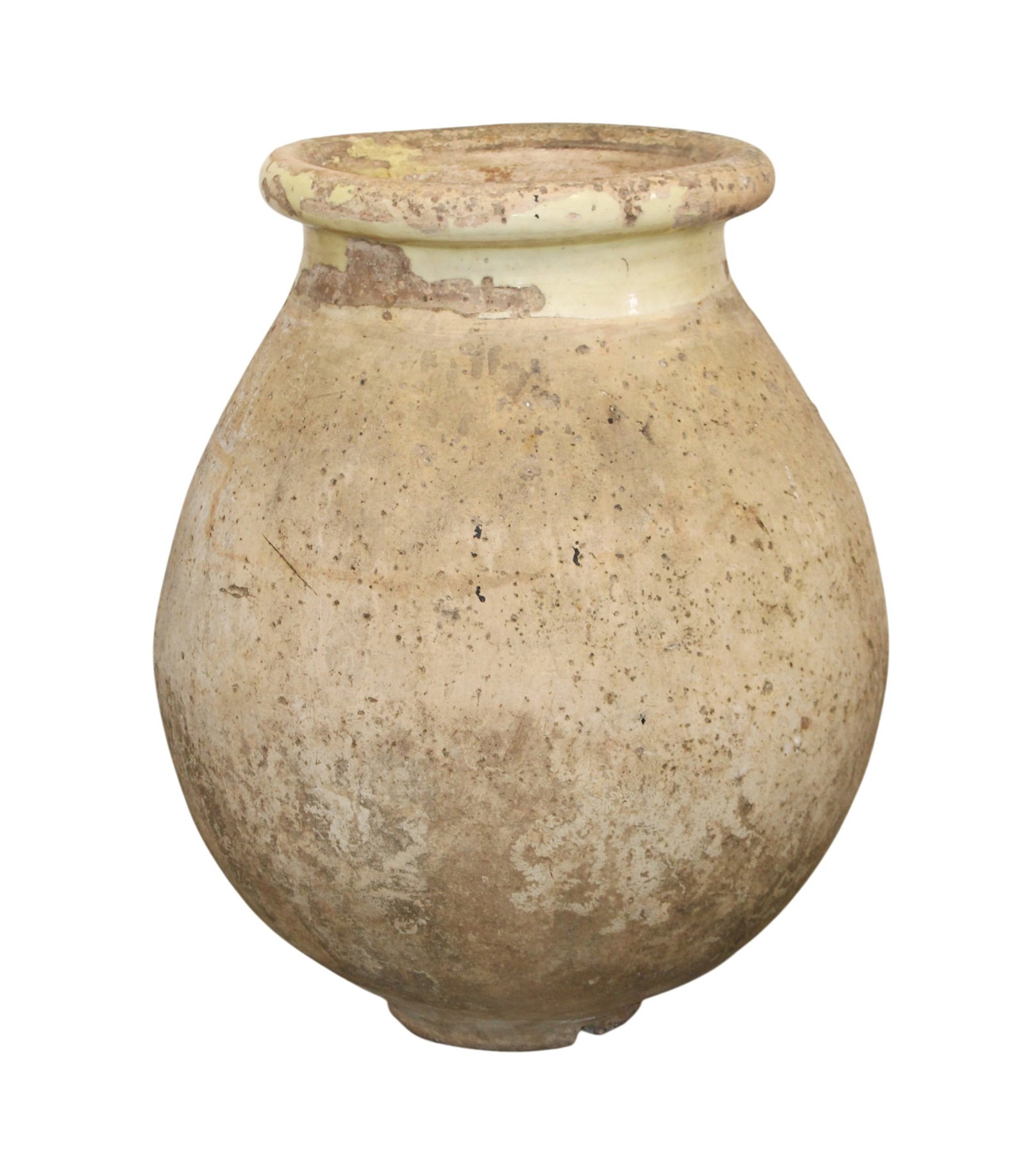 French slip glazed terra cotta biot: French slip glazed terra cotta biot. 26"h x 19 1/2"diam