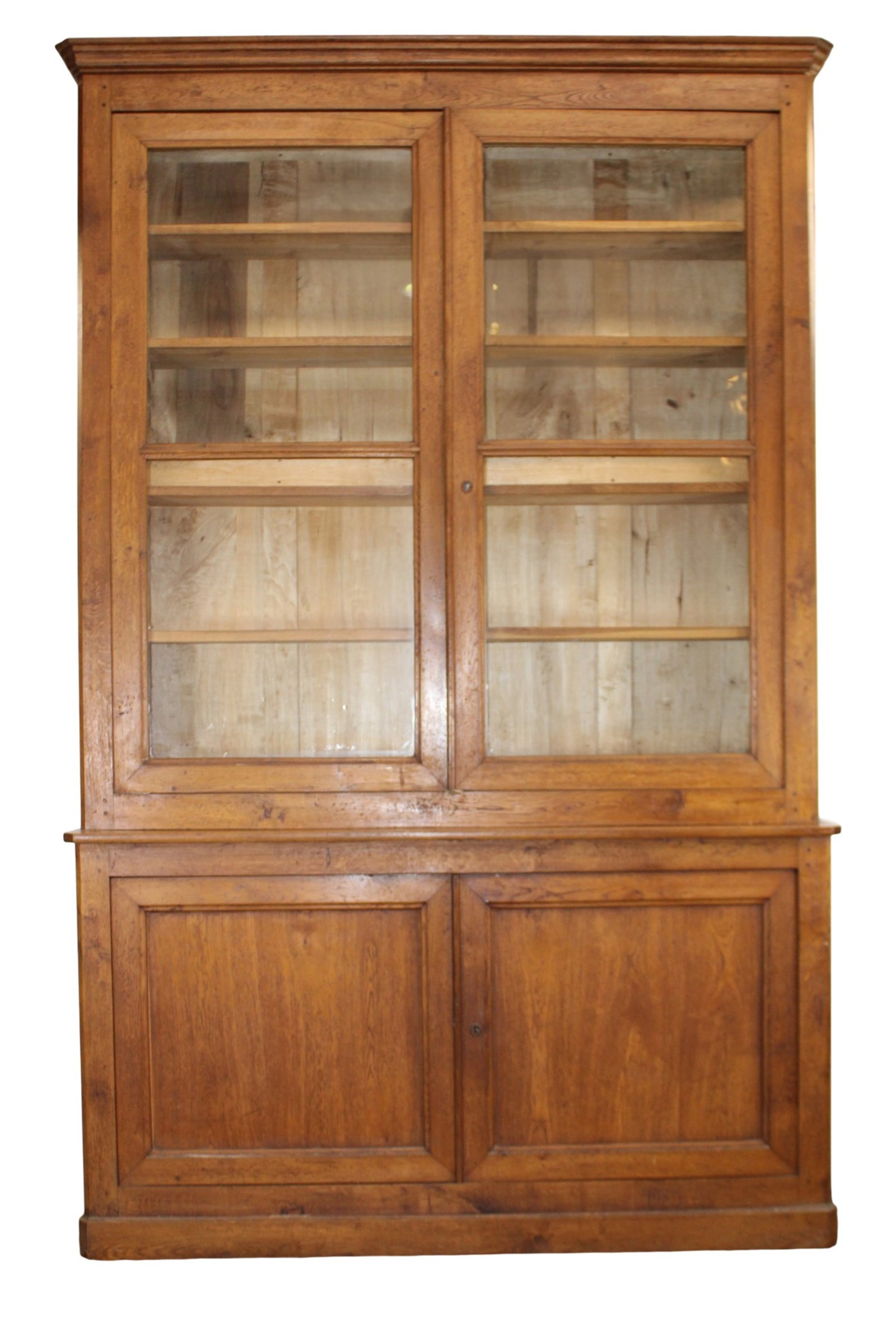French Louis Philippe 2 door bookcase in oak (1 of 5)