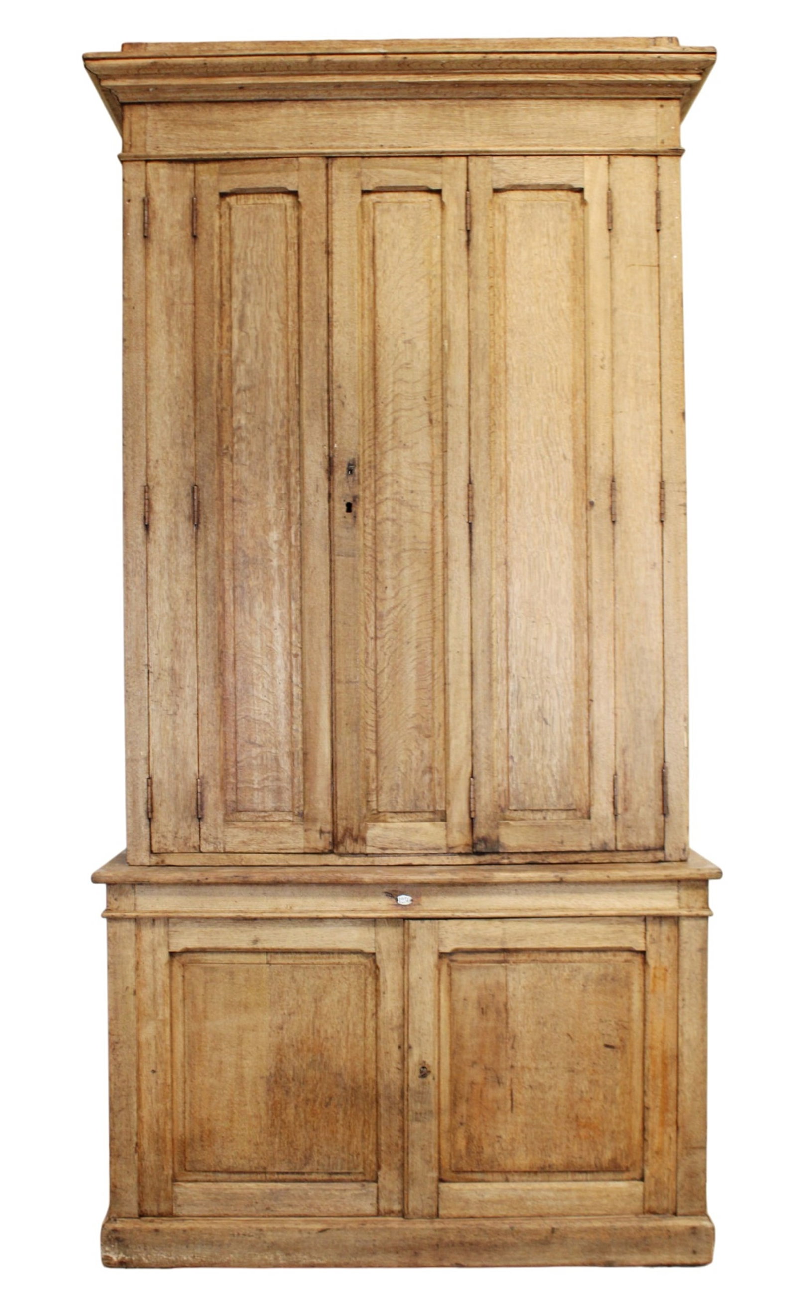 French bleached oak bookcase with a bifold and single door (1 of 7)