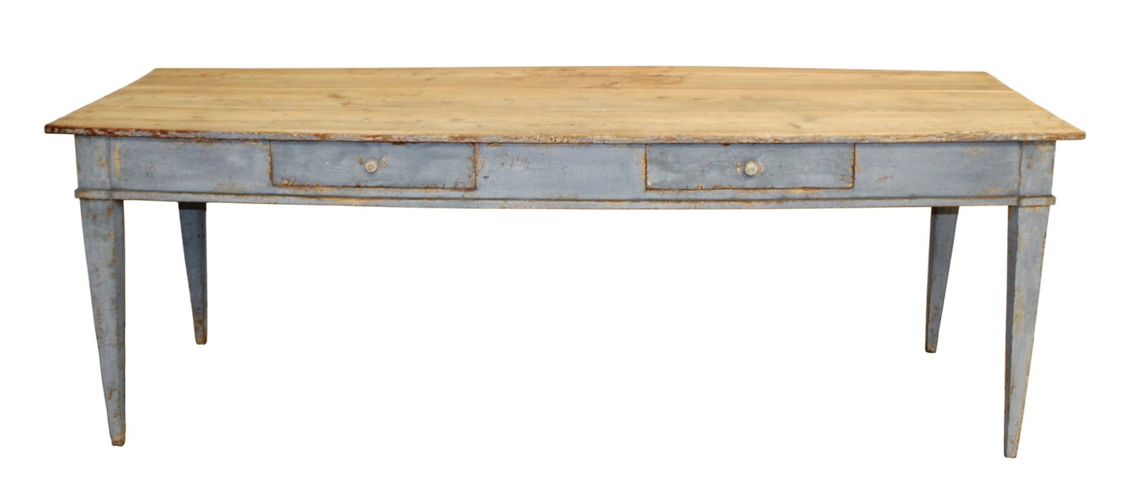 French Directoire pine table with painted base (1 of 7)