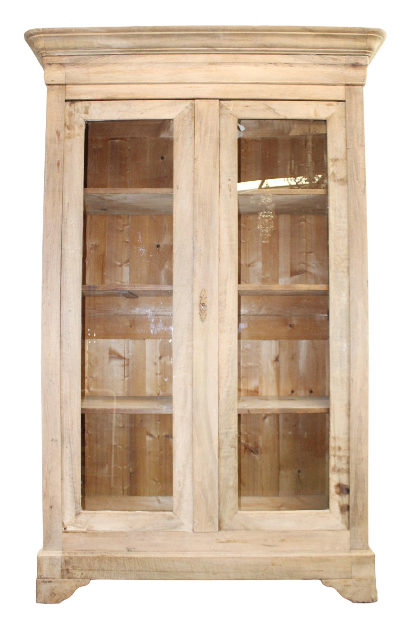 French Louis Philippe 2 door bookcase in bleached walnut (1 of 10)