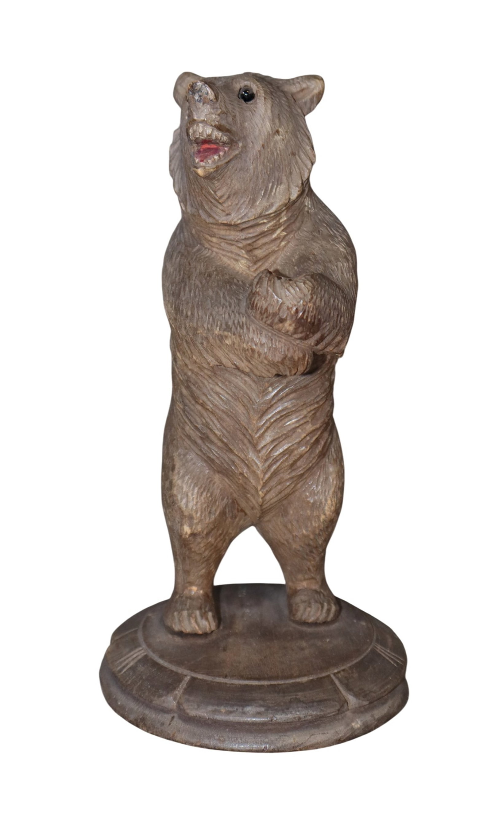 Black Forest carved walnut bear (1 of 7)