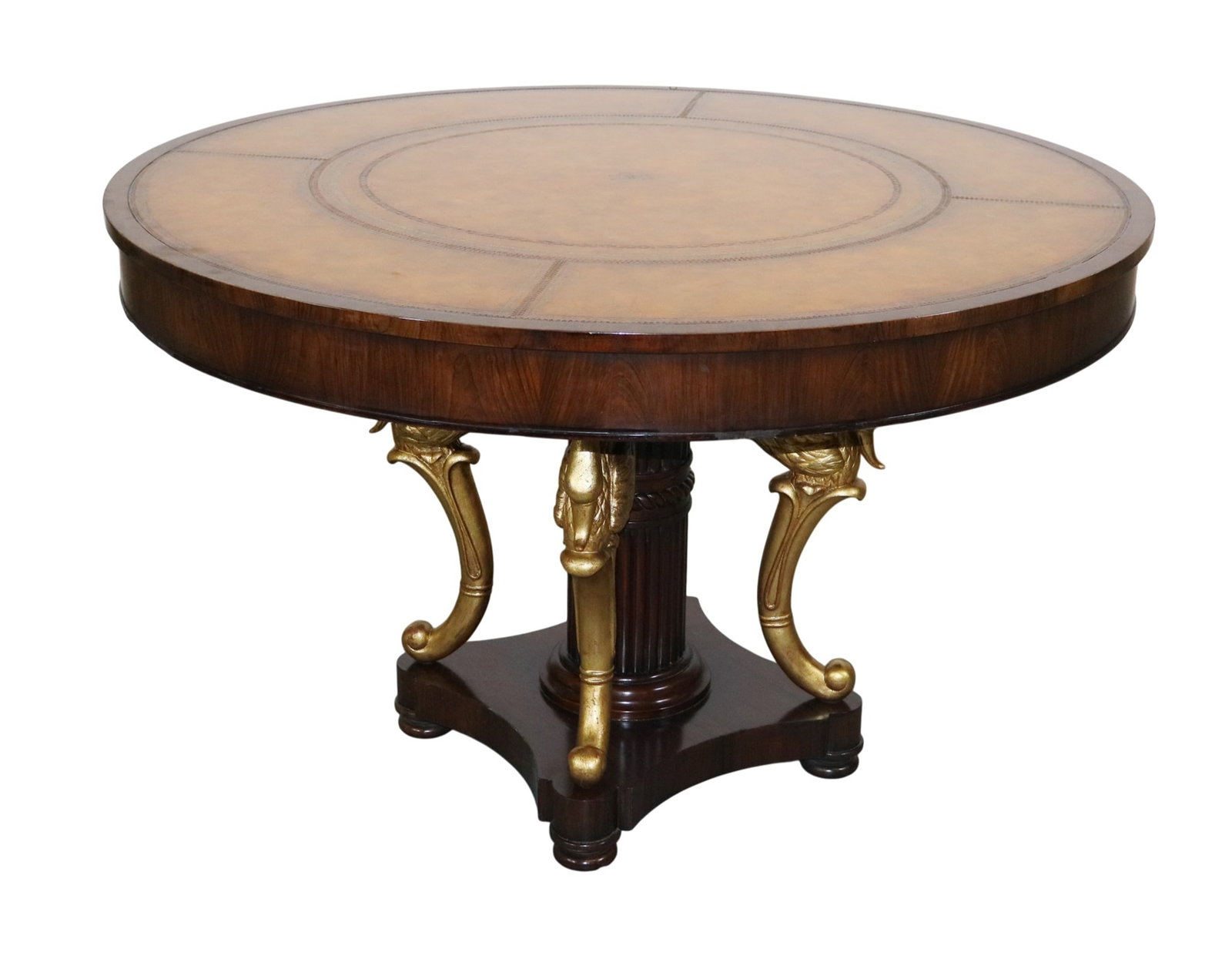 Maitland Smith Empire style round pedestal base table (1 of 7)
