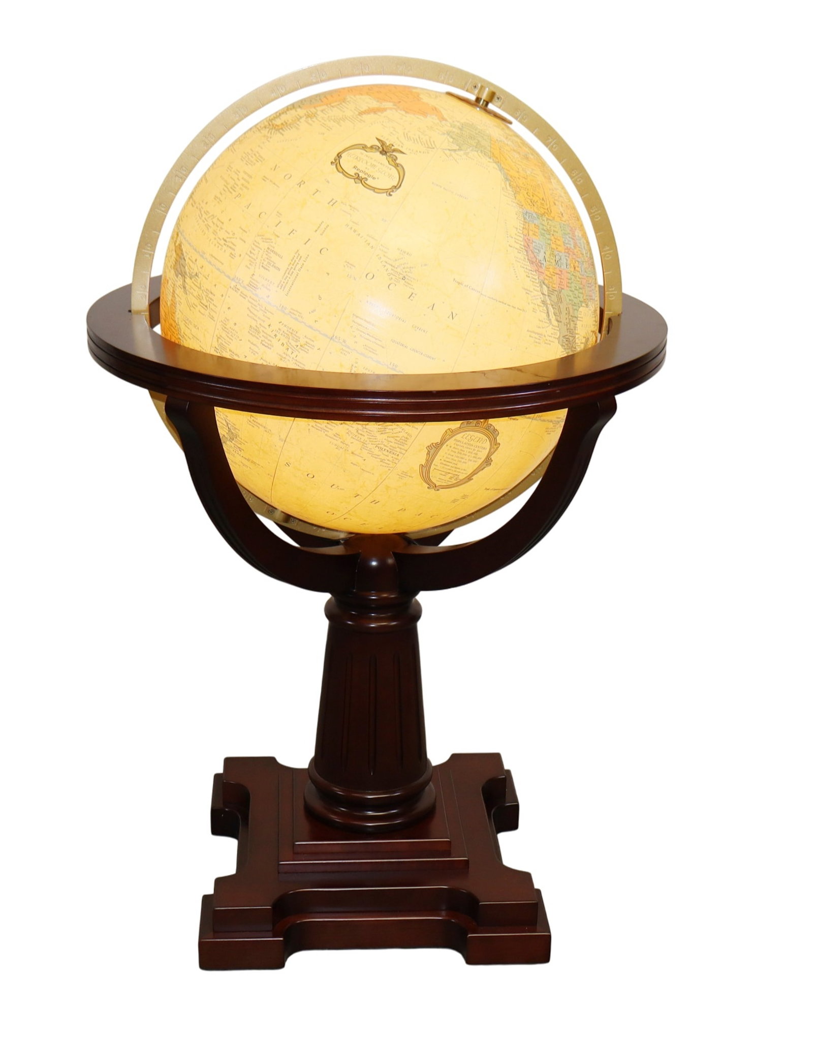 Annapolis 20"diameter Replogle Heirloom Globe on library lighted stand (1 of 7)
