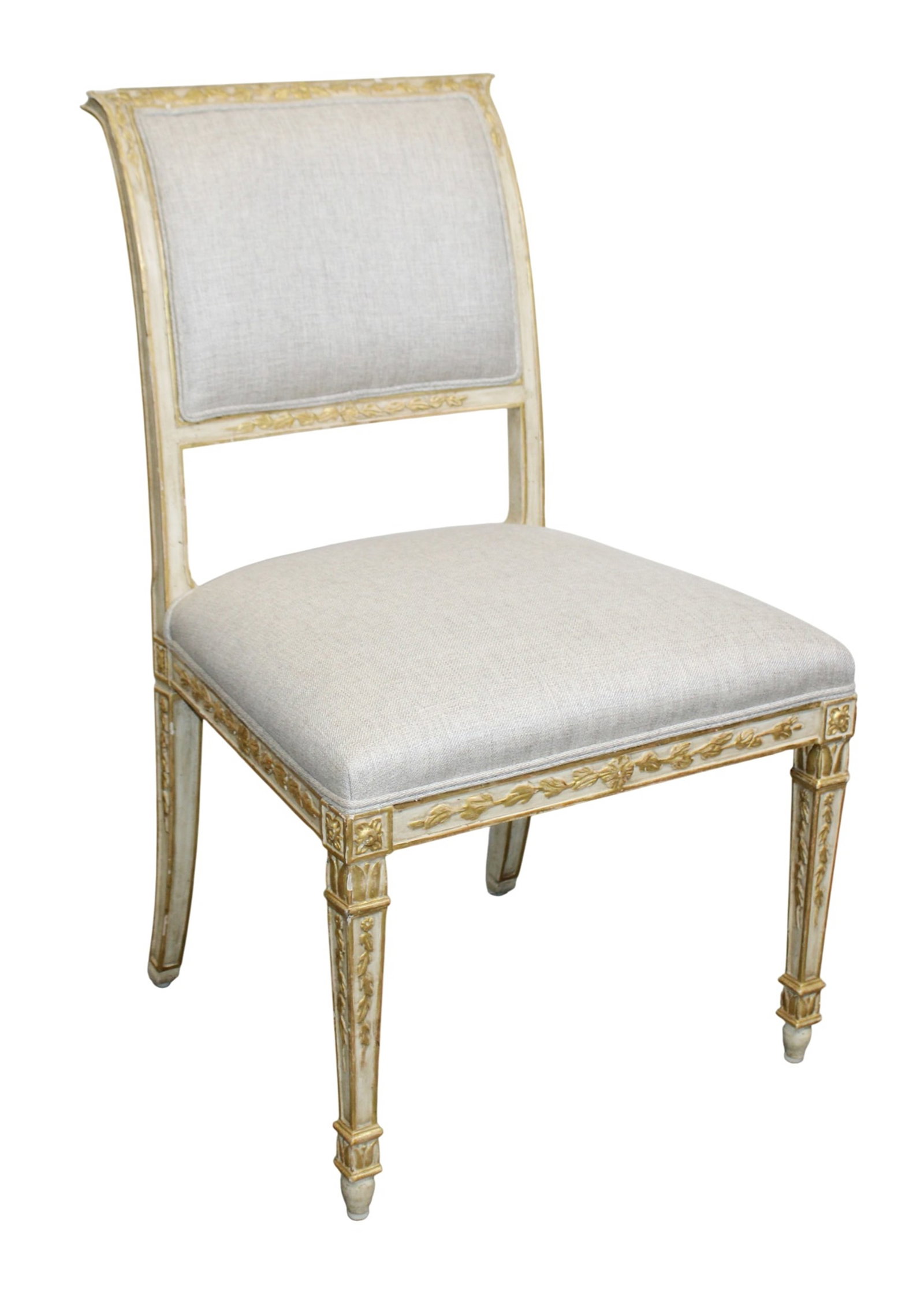 Dennis & Leen Regency style painted and gilt side chair (1 of 9)