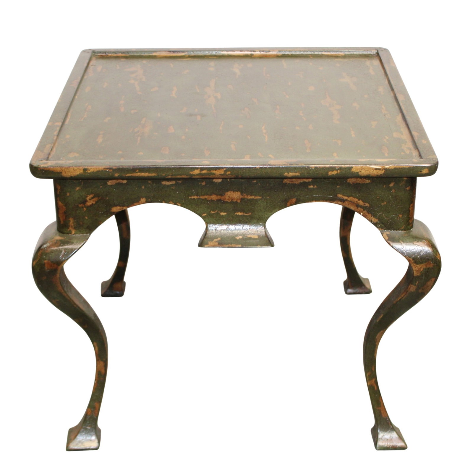 Chinoiserie square side table in painted finish with shaped legs (1 of 6)