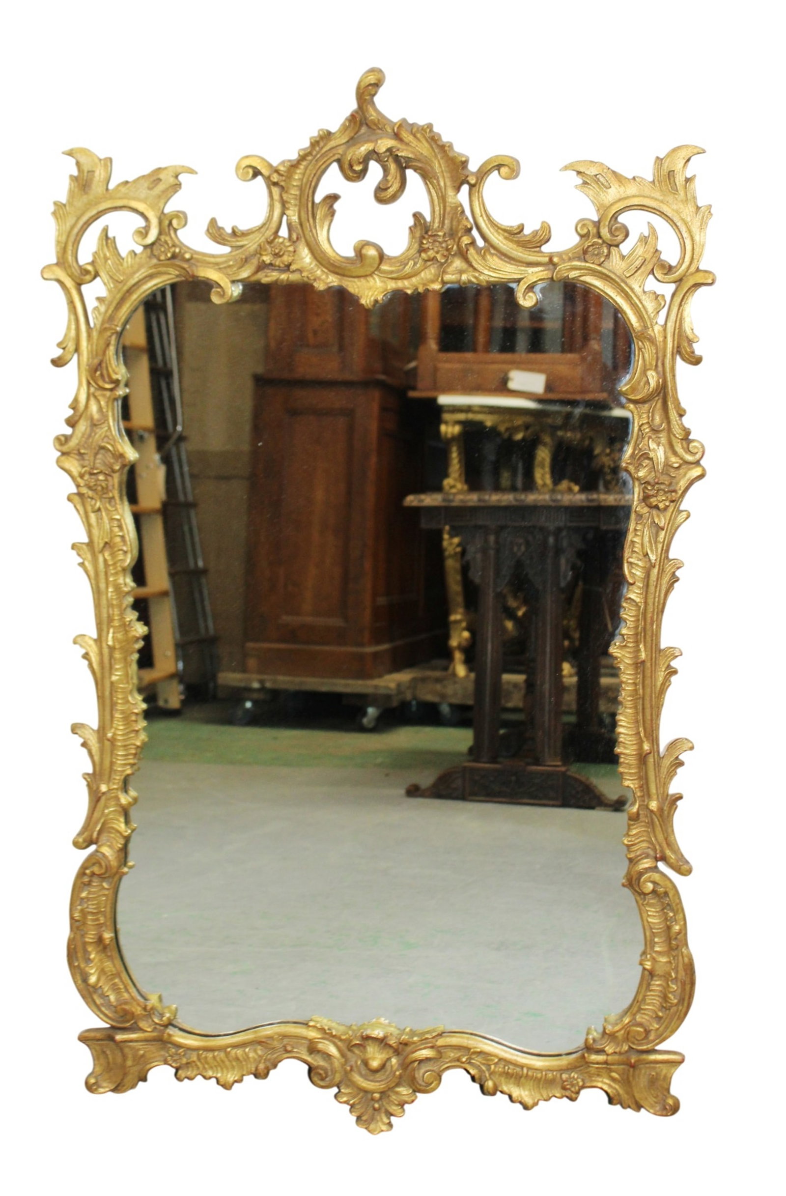 Louis XV style carved giltwood mirror (1 of 8)