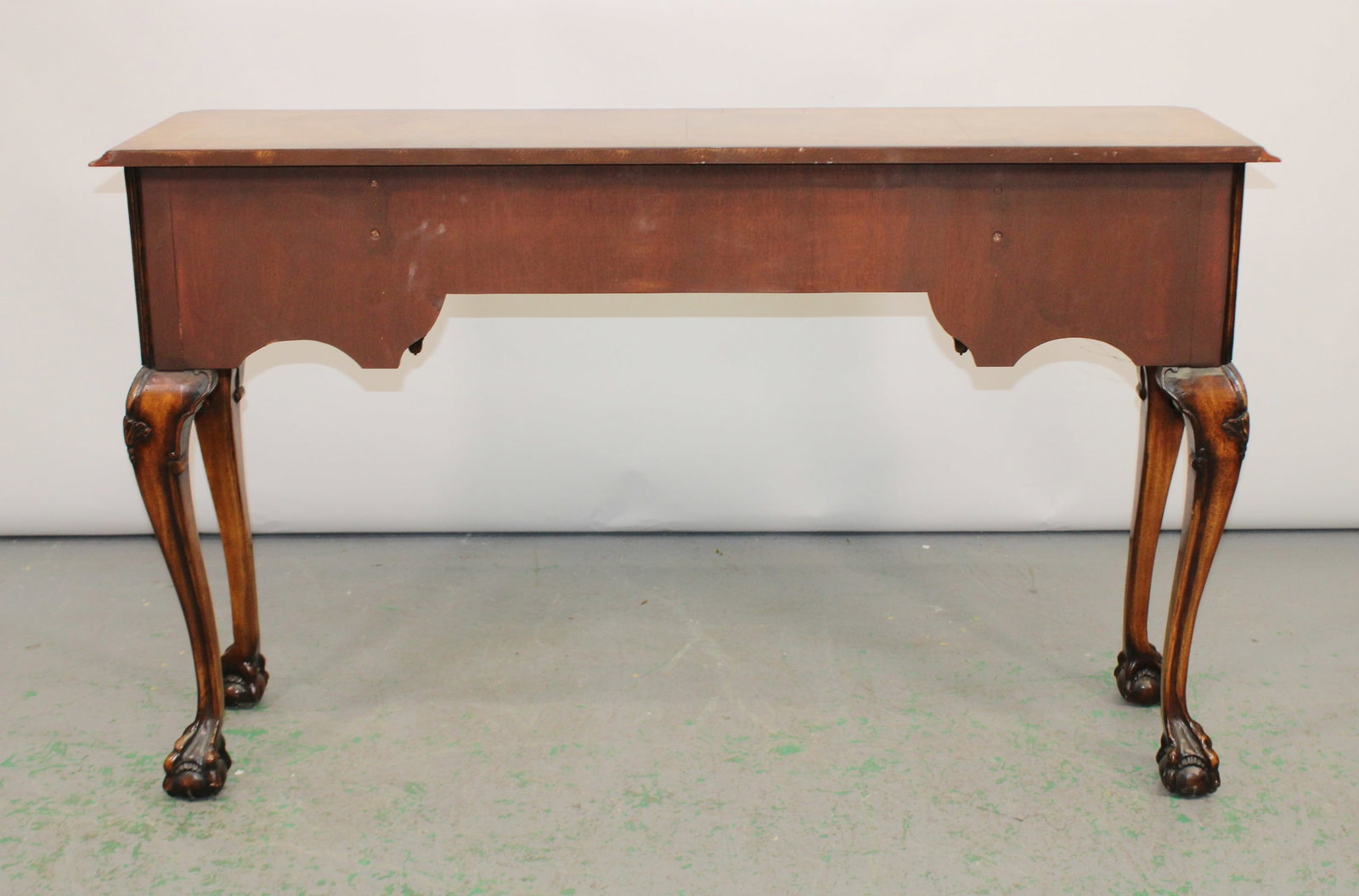 Chippendale style 3 drawer console table - 8