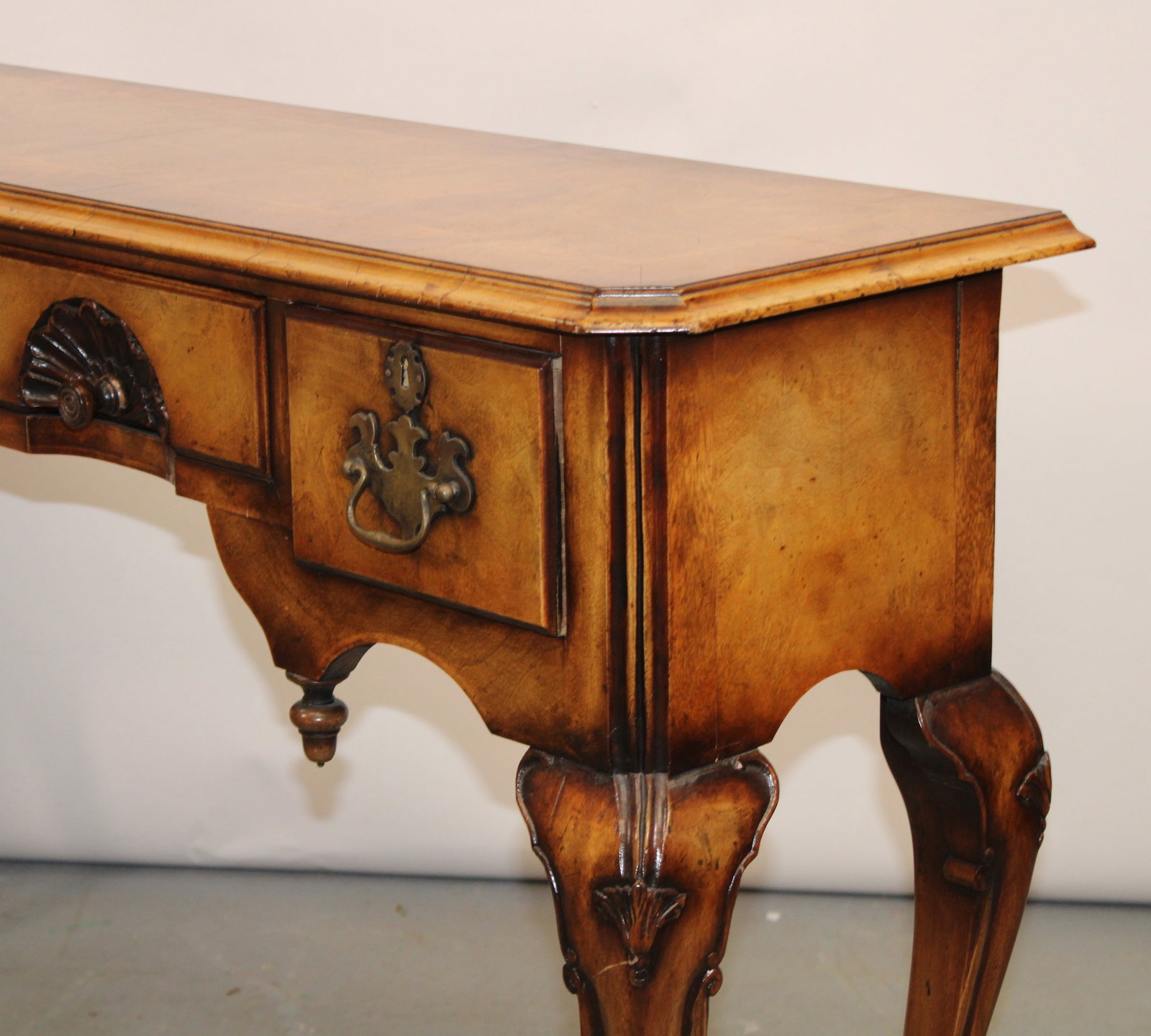 Chippendale style 3 drawer console table - 7