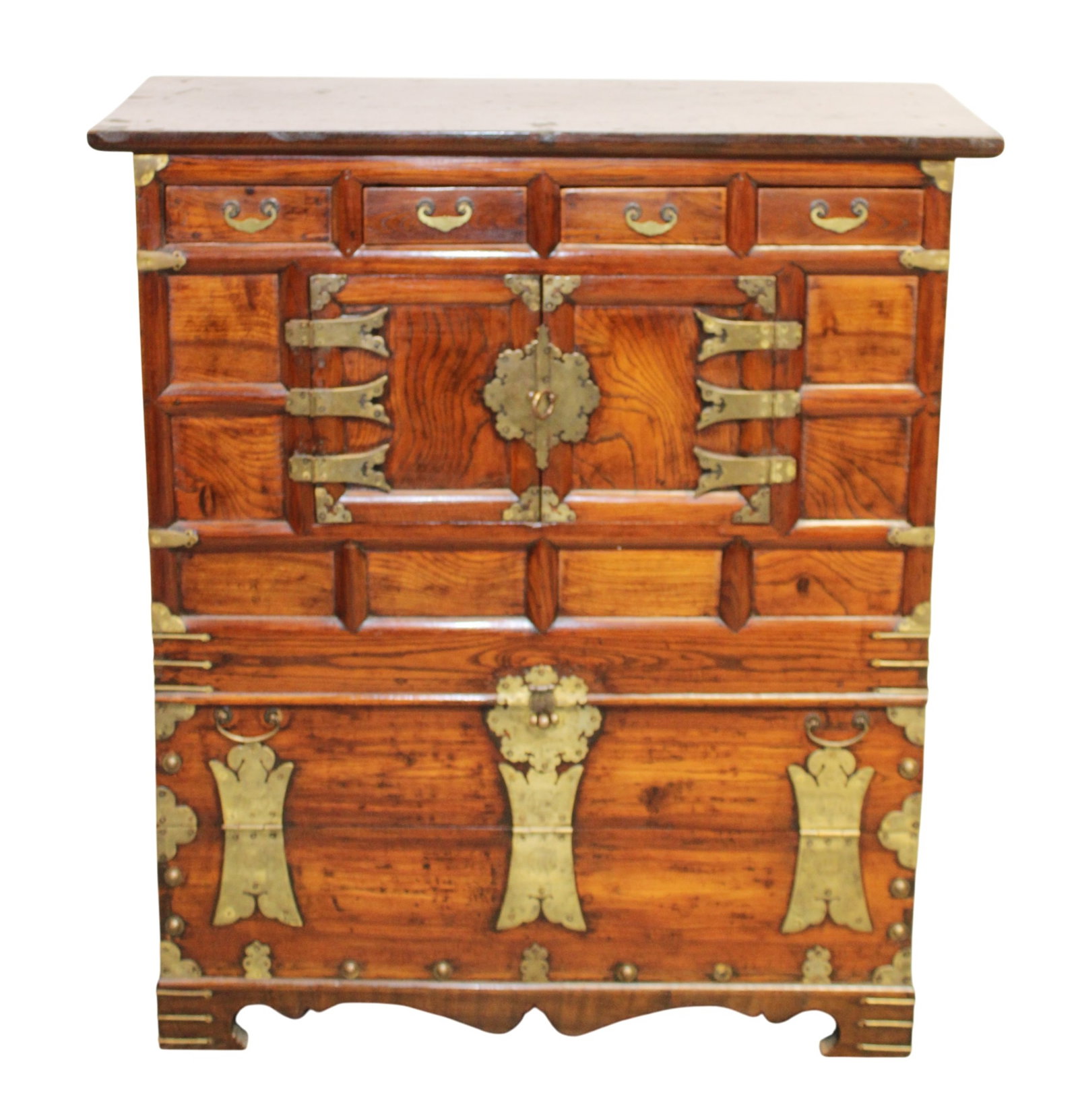 Korean Tansu chest with brass butterfly hardware (1 of 8)
