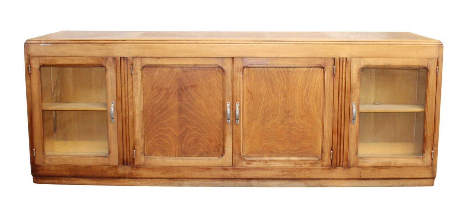 French Art Deco store counter with glass doors on one side (1 of 9)