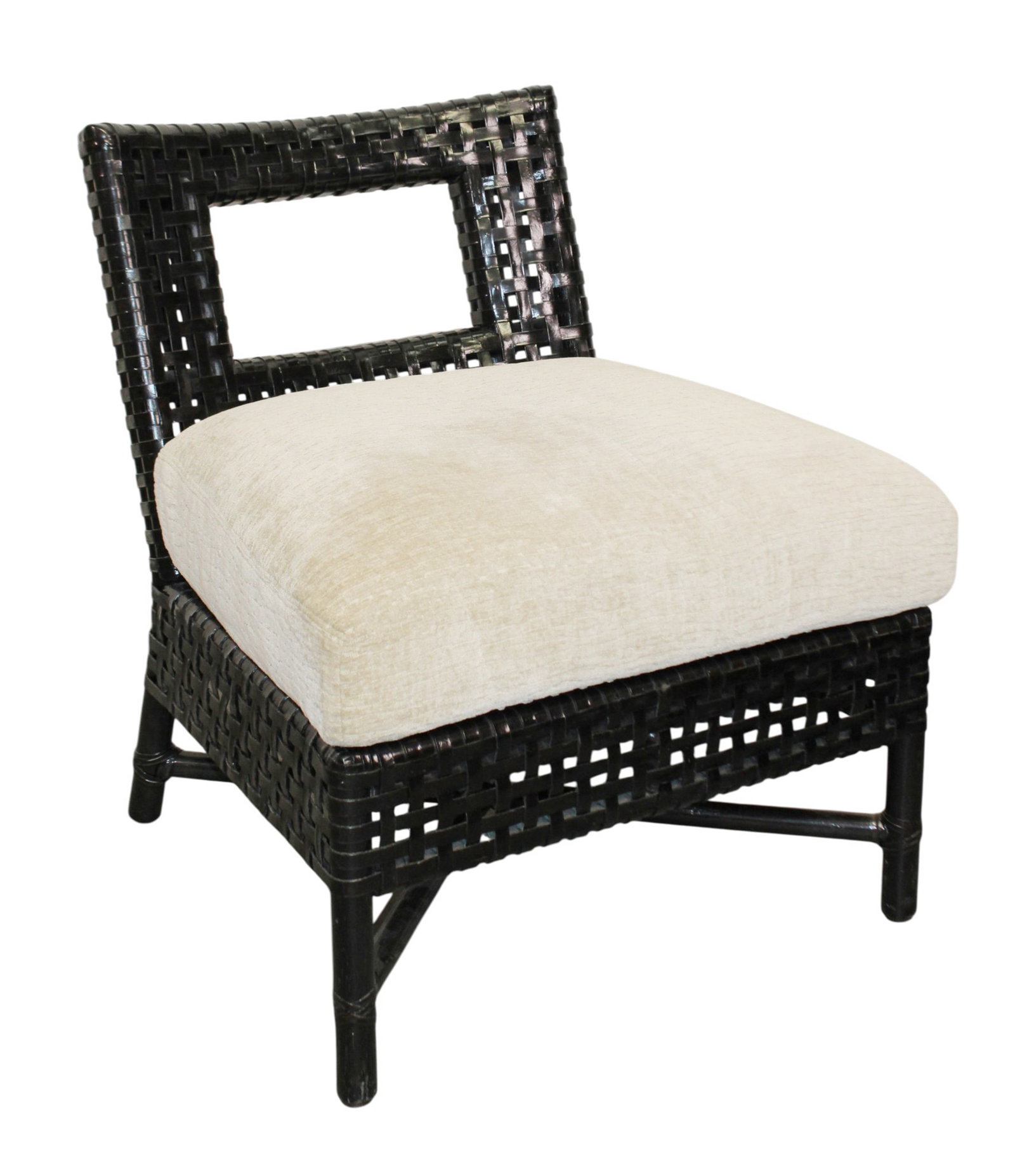 McGuire woven frame slipper chair (1 of 6)