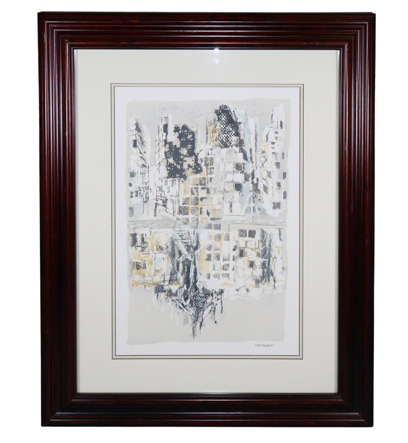 Italian abstract lithograph - Signed l/r Vieri Vagretti (1935 - 1944) (1 of 6)