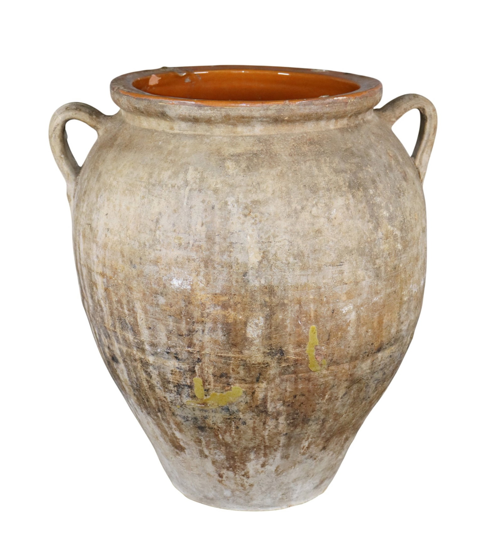 Spanish glazed terra cotta olive oil jug (1 of 8)