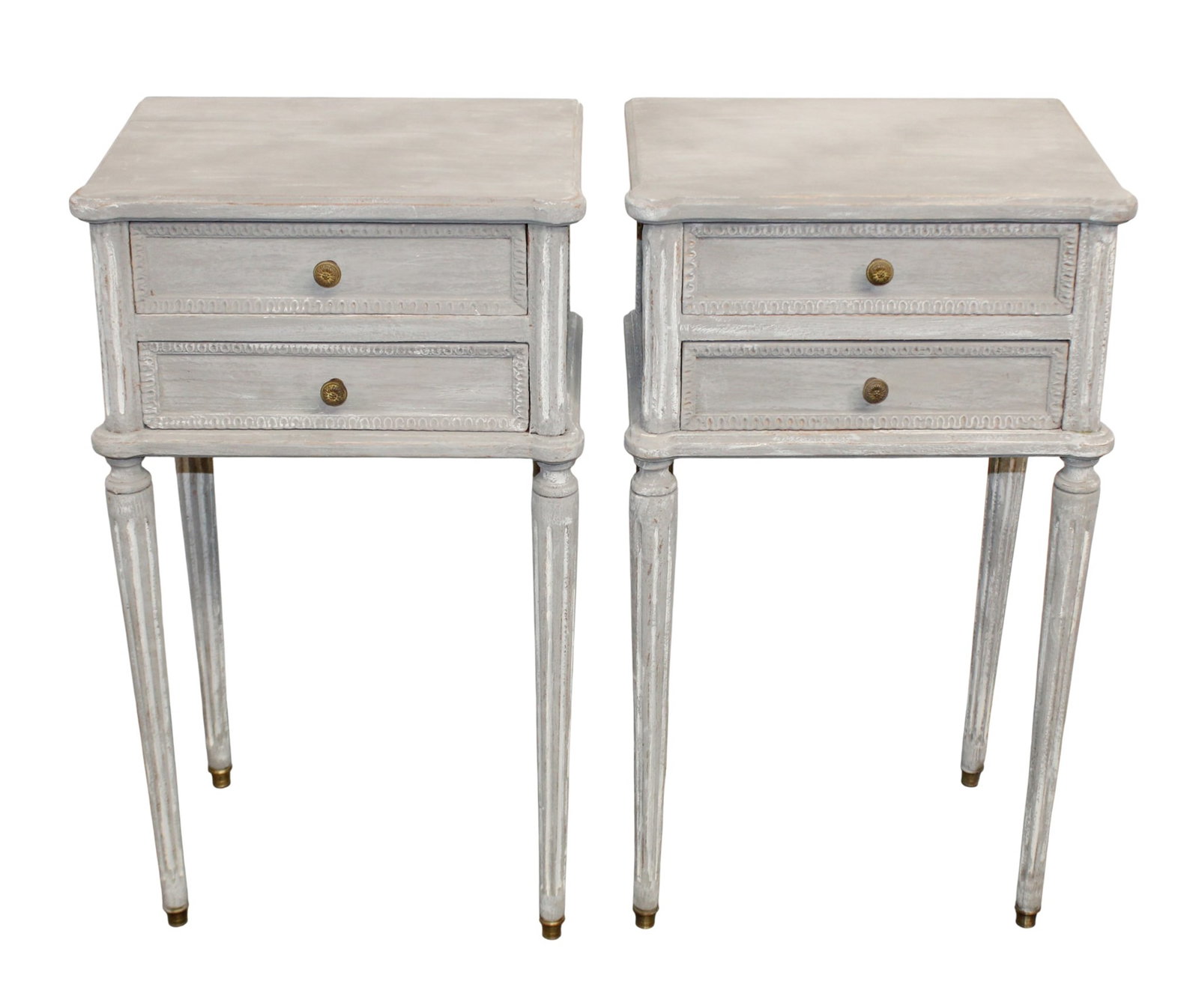 Pair of Louis XVI style painted side tables (1 of 5)