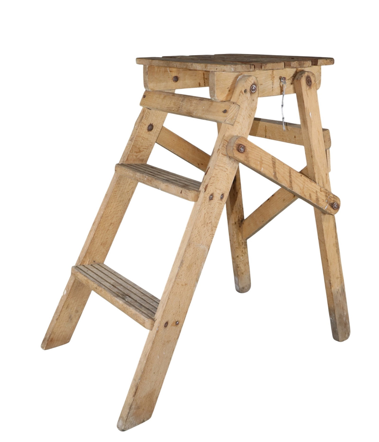 French folding 2 step ladder with slatted top (1 of 6)