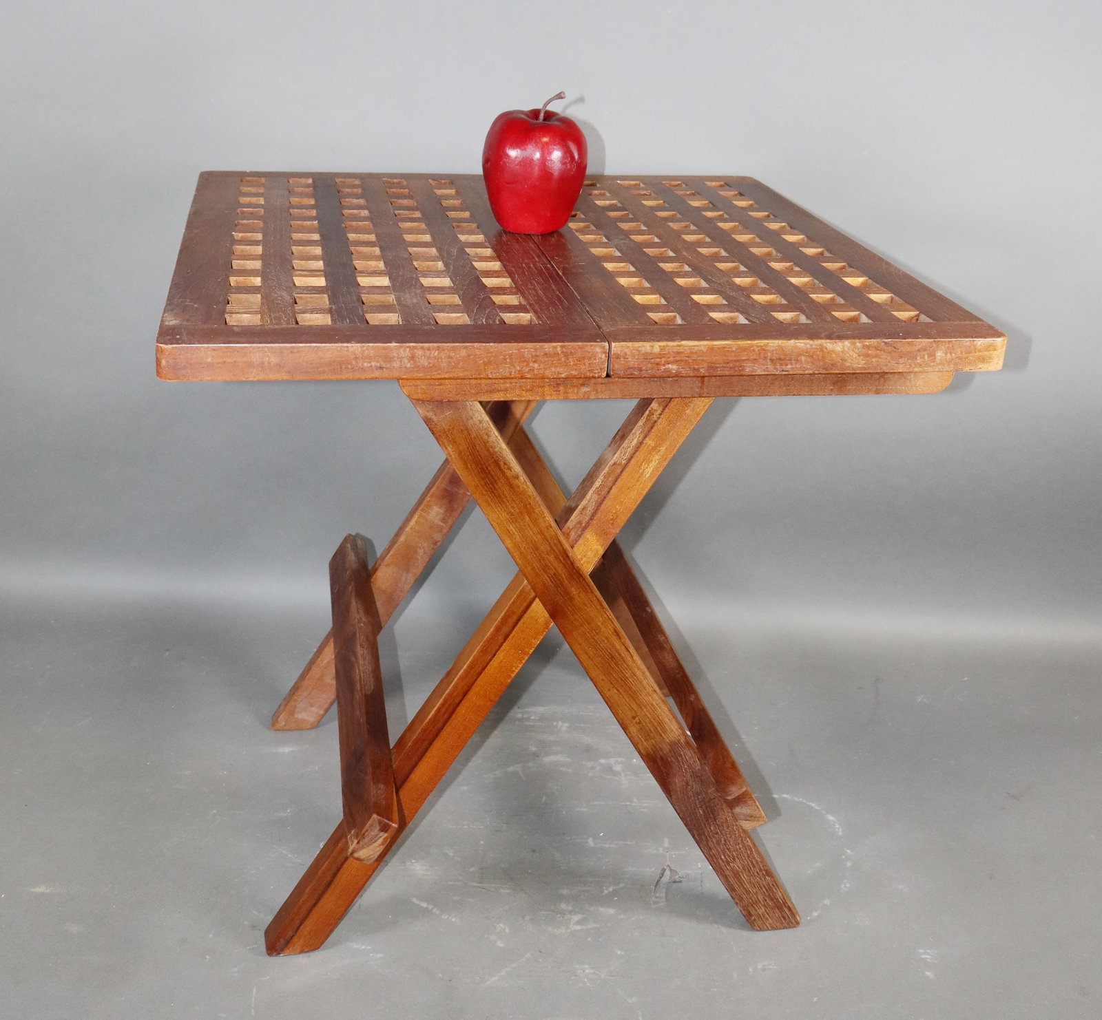 French teak folding side table - 2