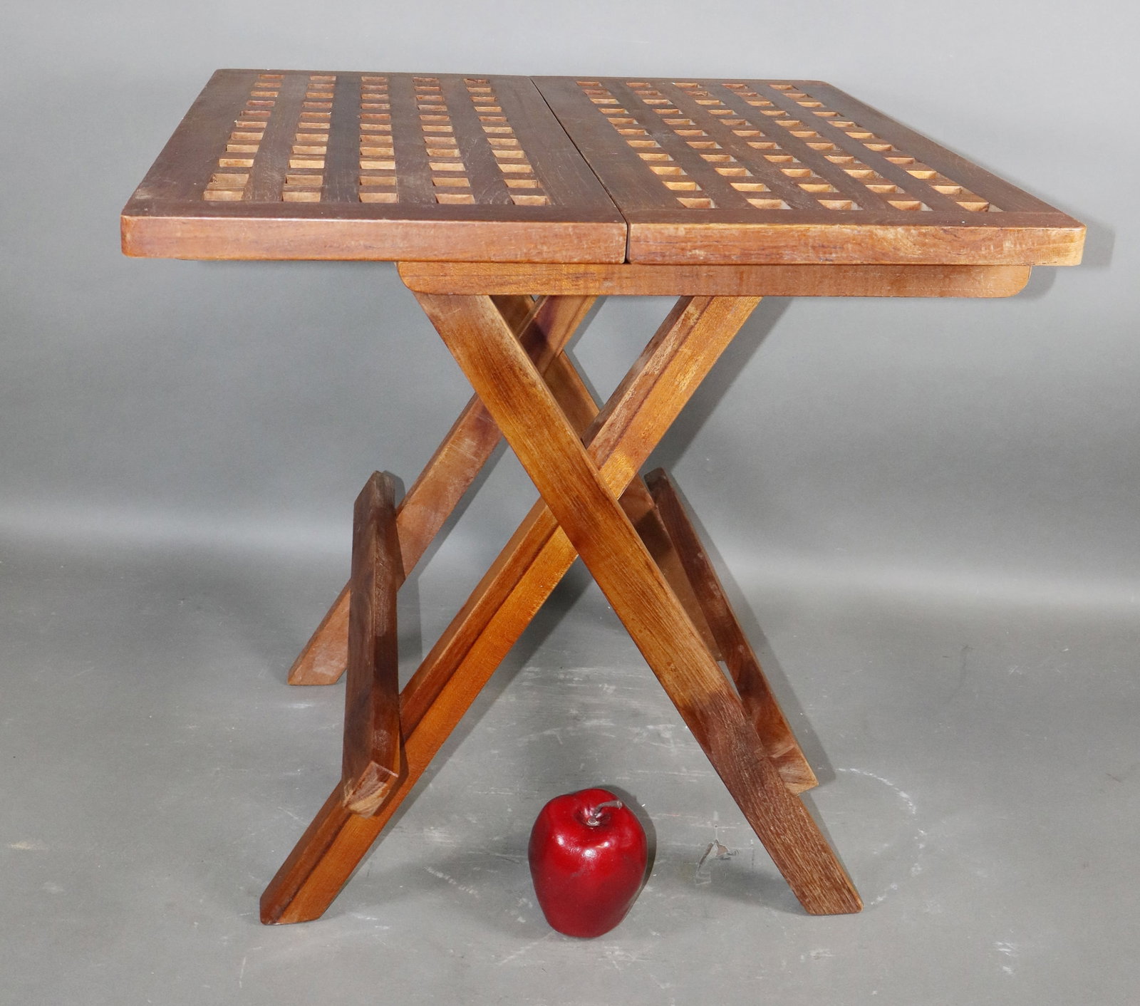 French teak folding side table - 3