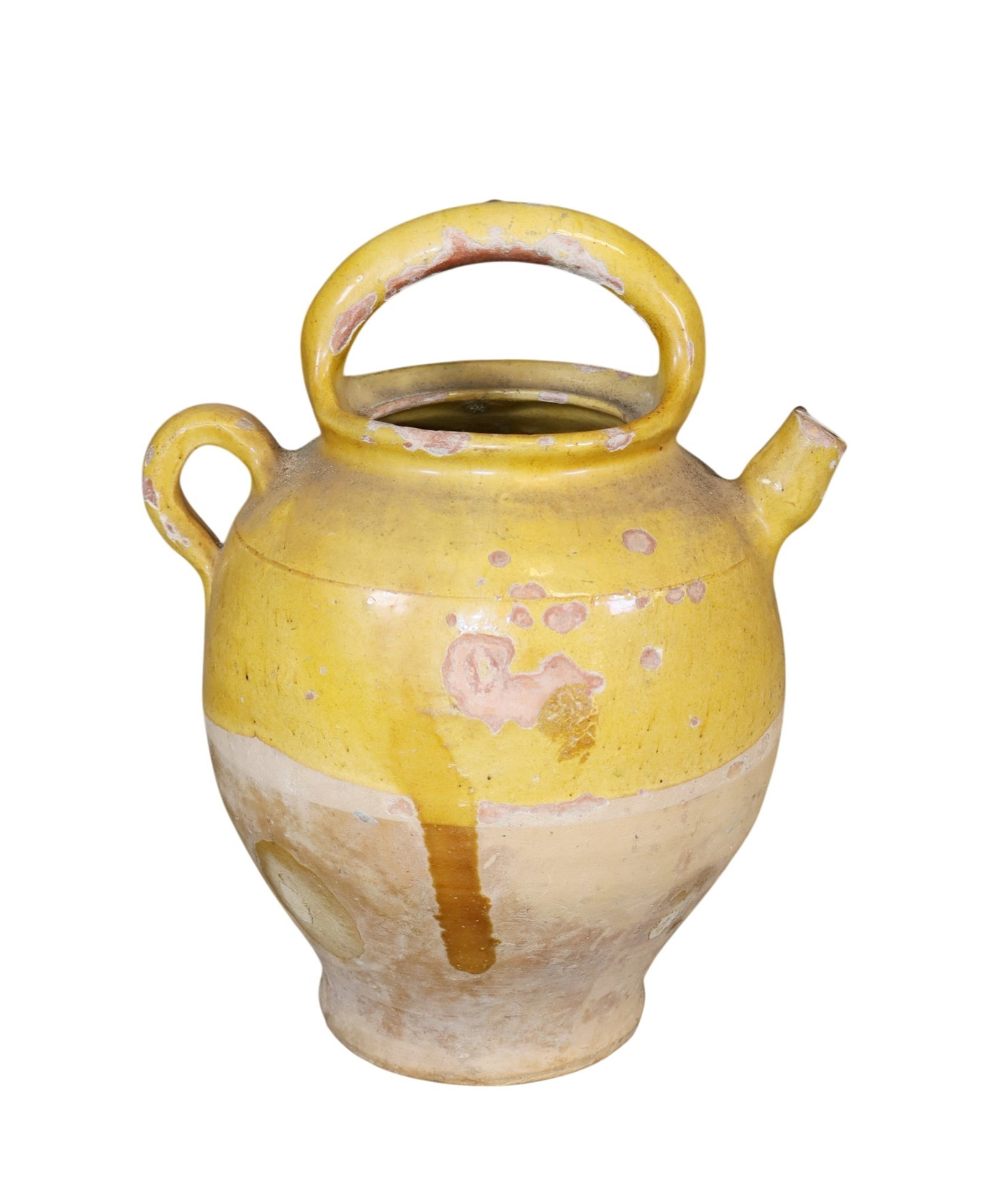 French glazed terra cotta cruche pitcher (1 of 6)