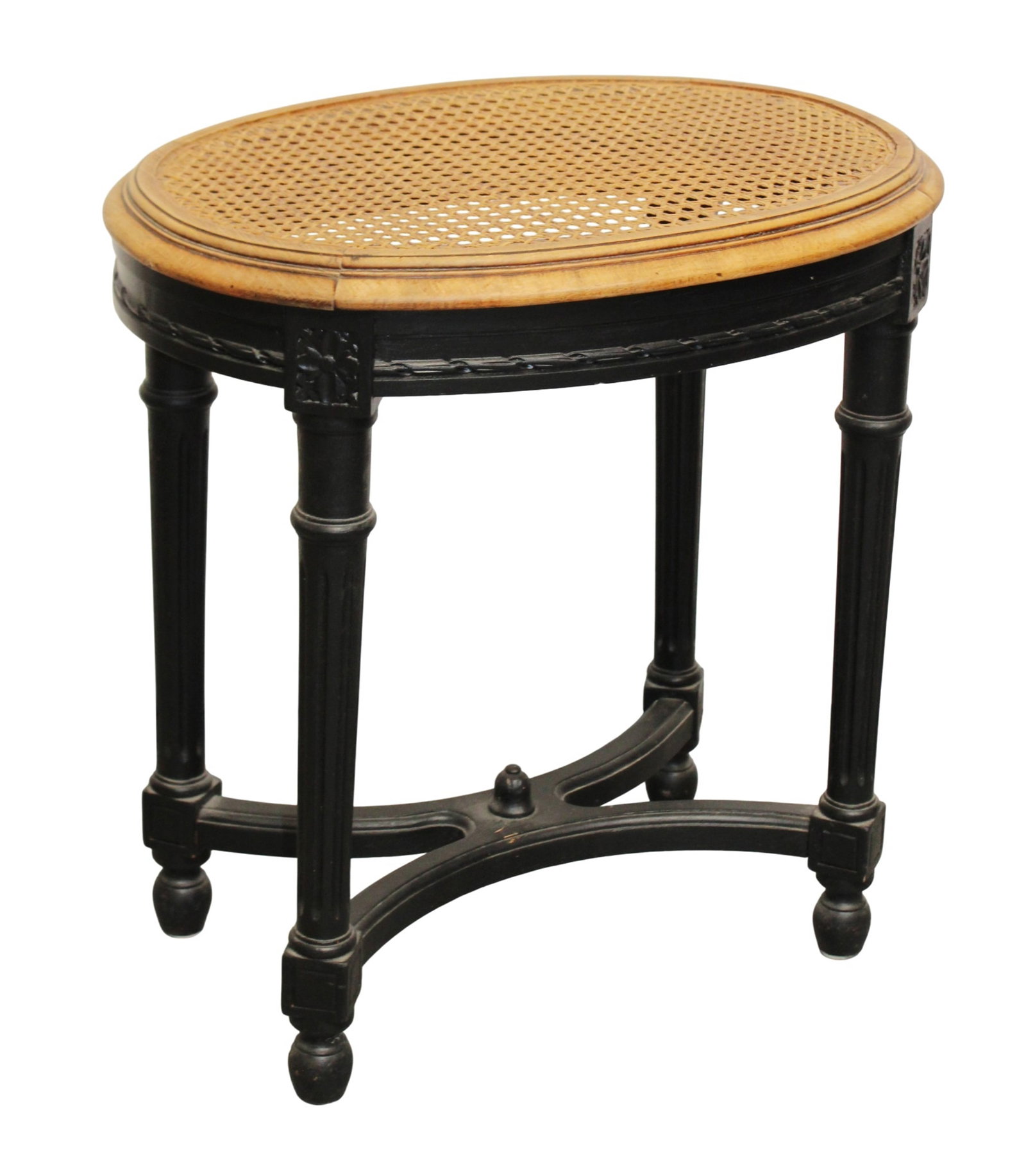 French Louis XVI style caned seat stool (1 of 7)