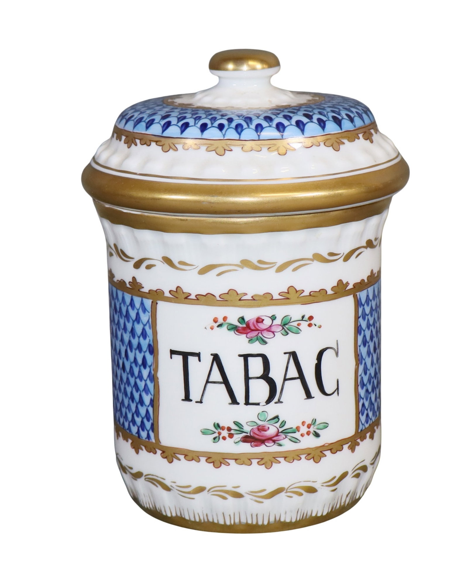 French ceramic tobacco pot (1 of 8)
