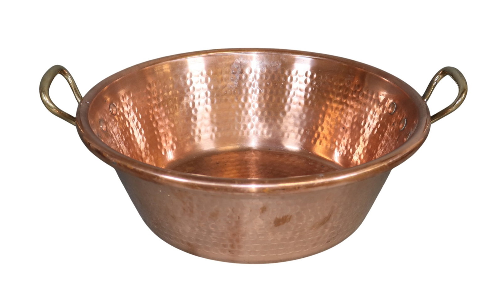 French hammered copper confiturier pot with brass handles (1 of 6)