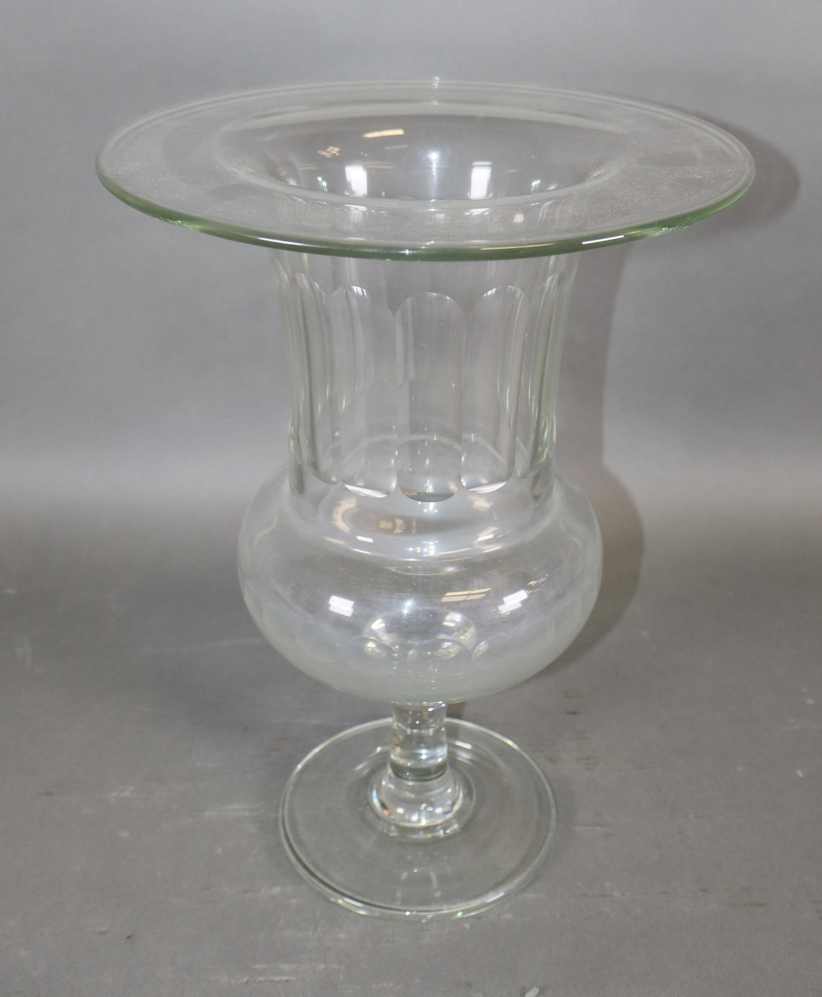 French crystal campana footed vase (1 of 8)