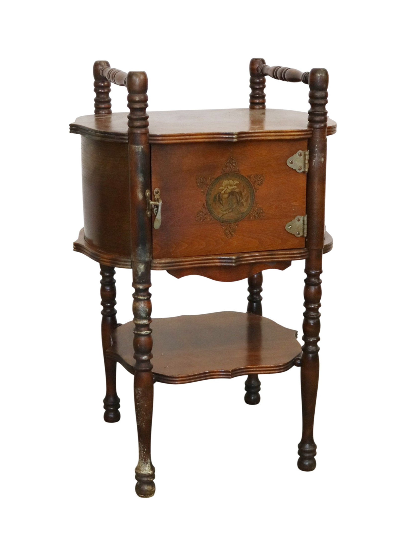 Cushman humidor smoking table with copper liner (1 of 8)