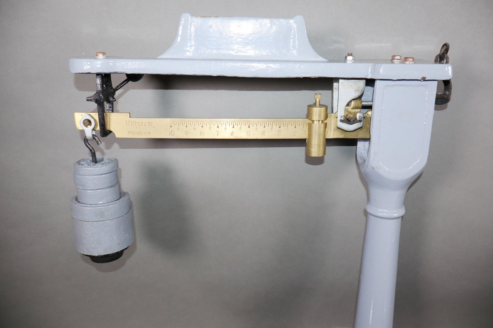 Antique platform scale with weights - 4