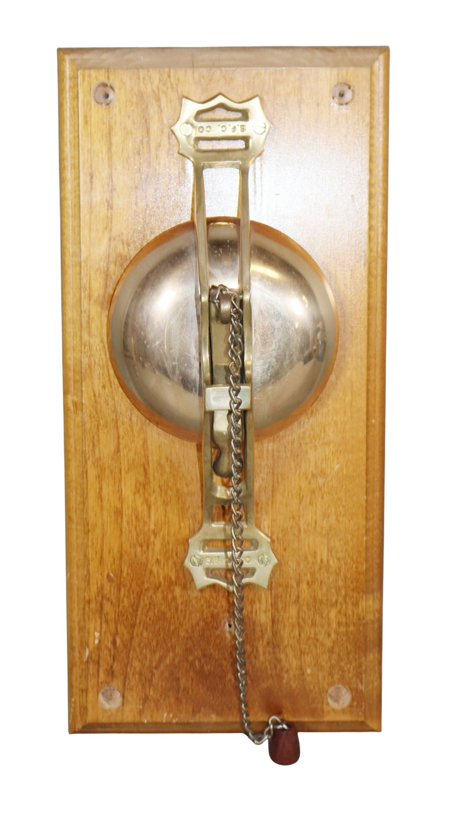 San Francisco trolley car bell mounted on board (1 of 5)