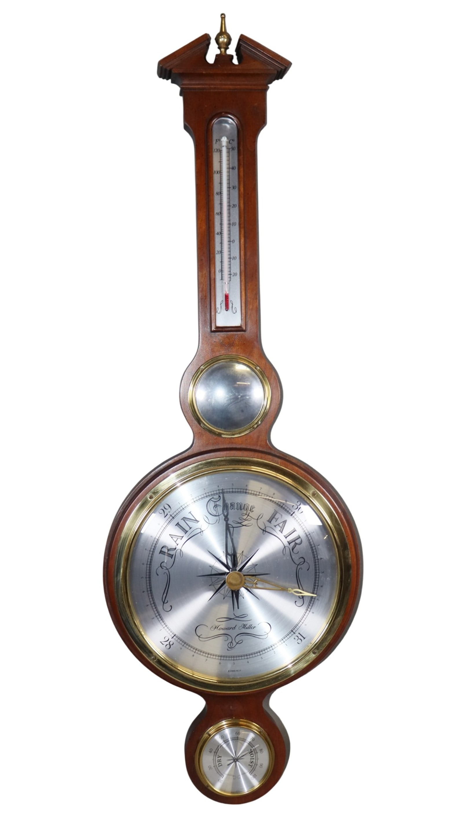 Howard Miller banjo wall barometer with convex mirror (1 of 6)