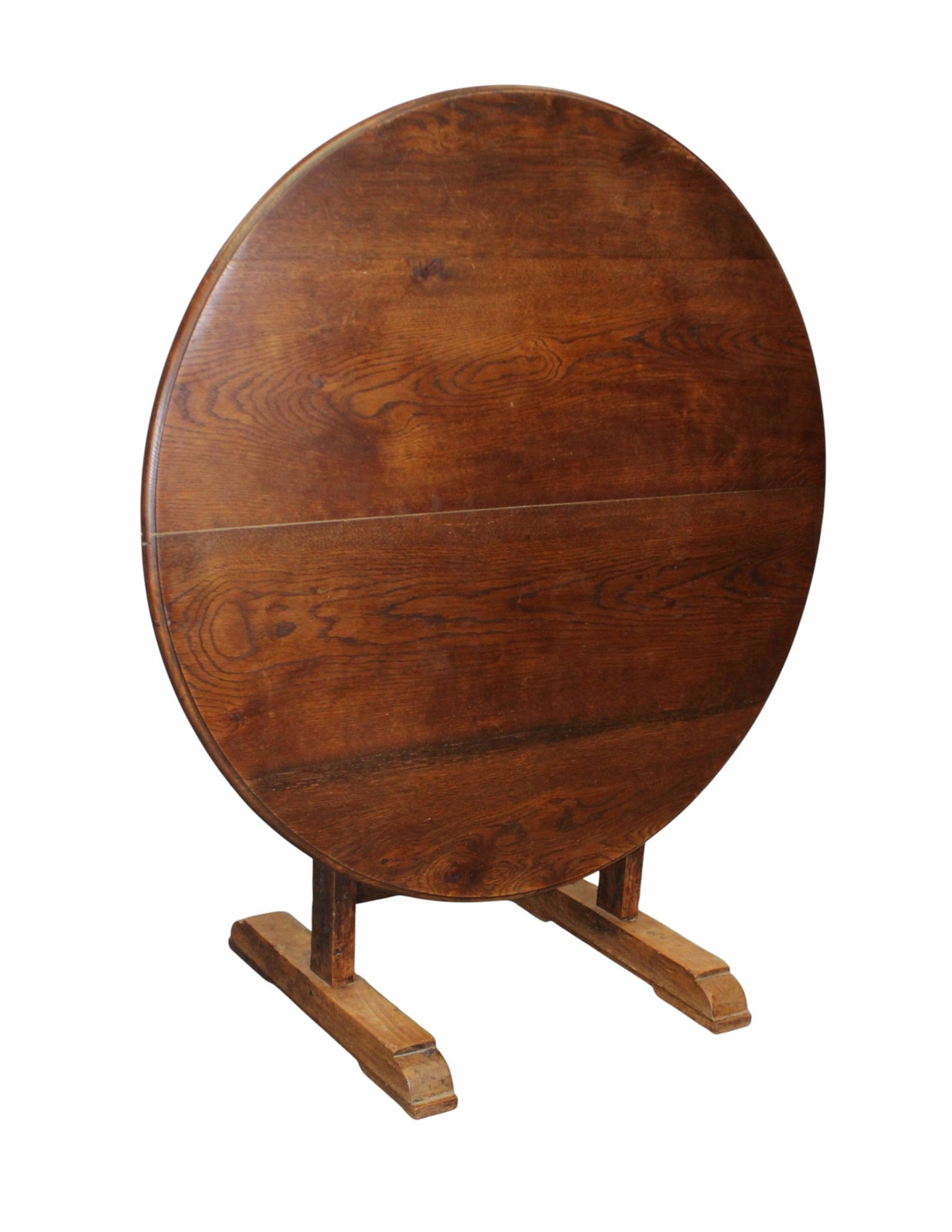 French tilt top vintners table in oak (1 of 8)