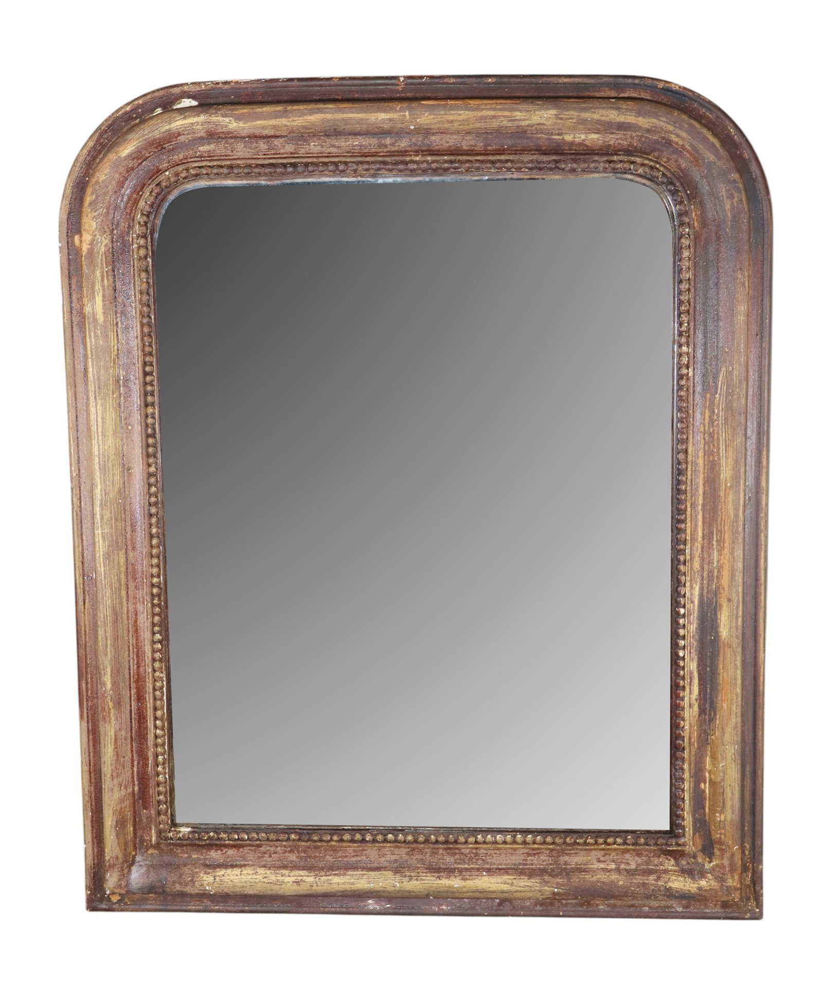 French Louis Philippe mirror with rubbed painted finish (1 of 5)