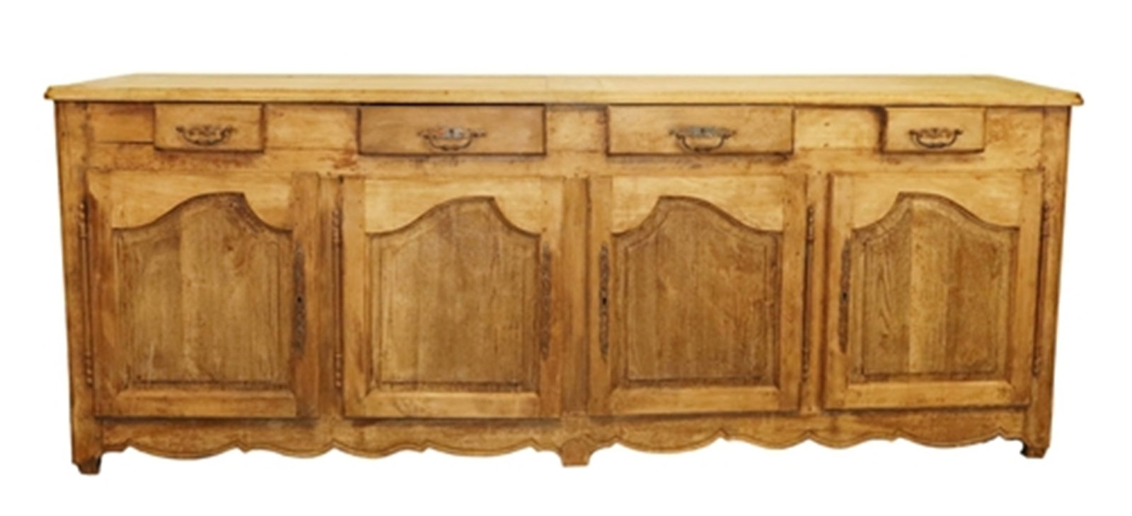 French Louis XV 4 door 4 drawer enfilade in stripped oak (1 of 6)