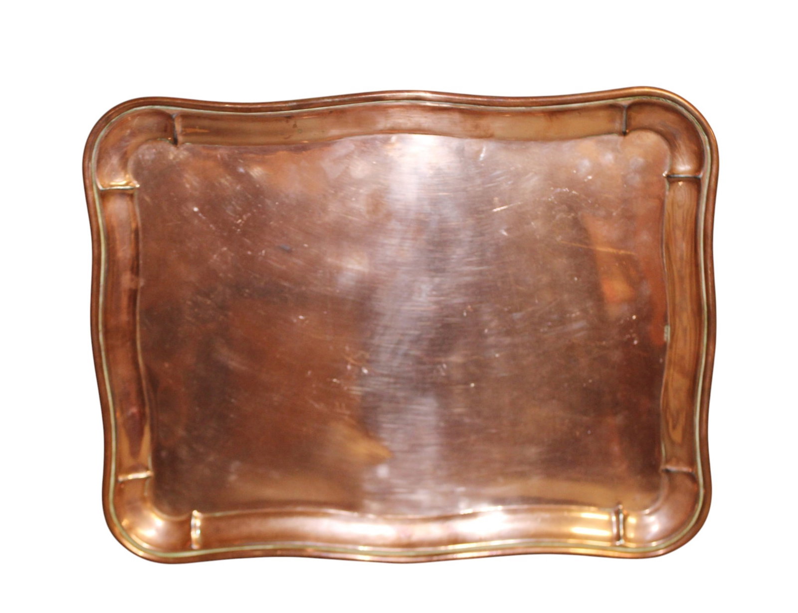 Scallop edge copper serving tray (1 of 6)