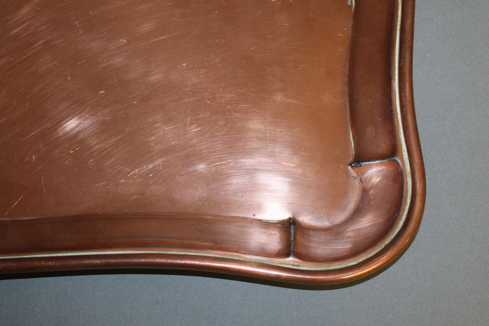 Scallop edge copper serving tray - 4