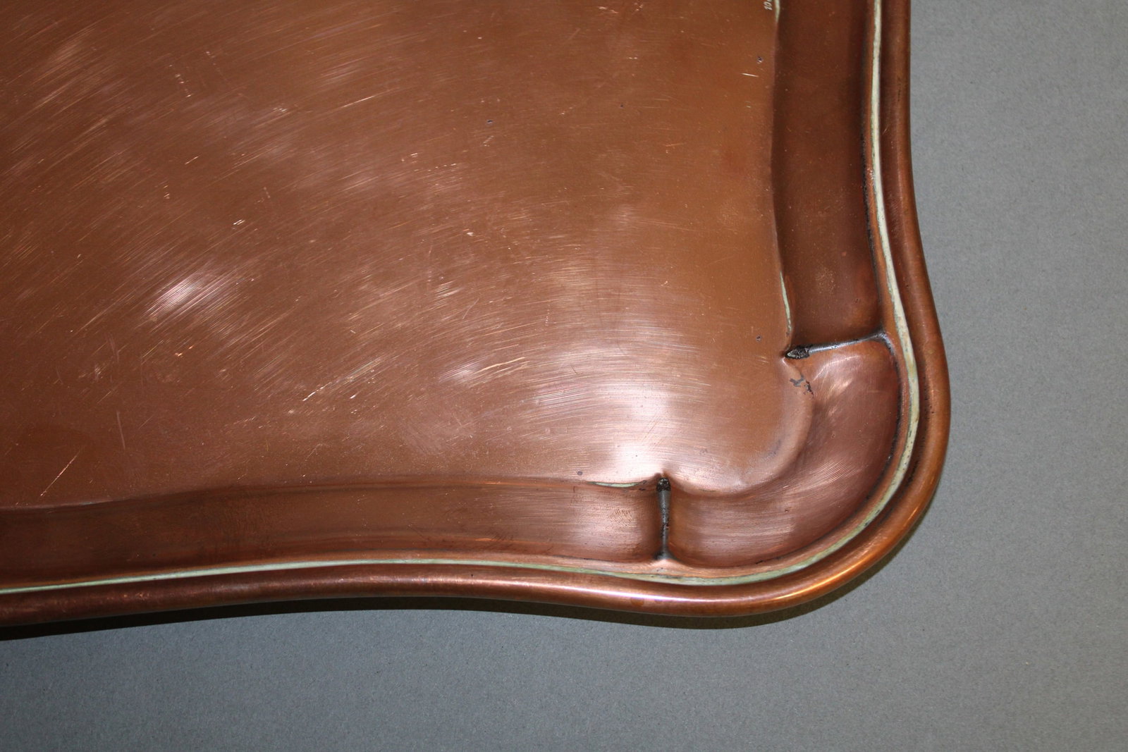 Scallop edge copper serving tray - 5