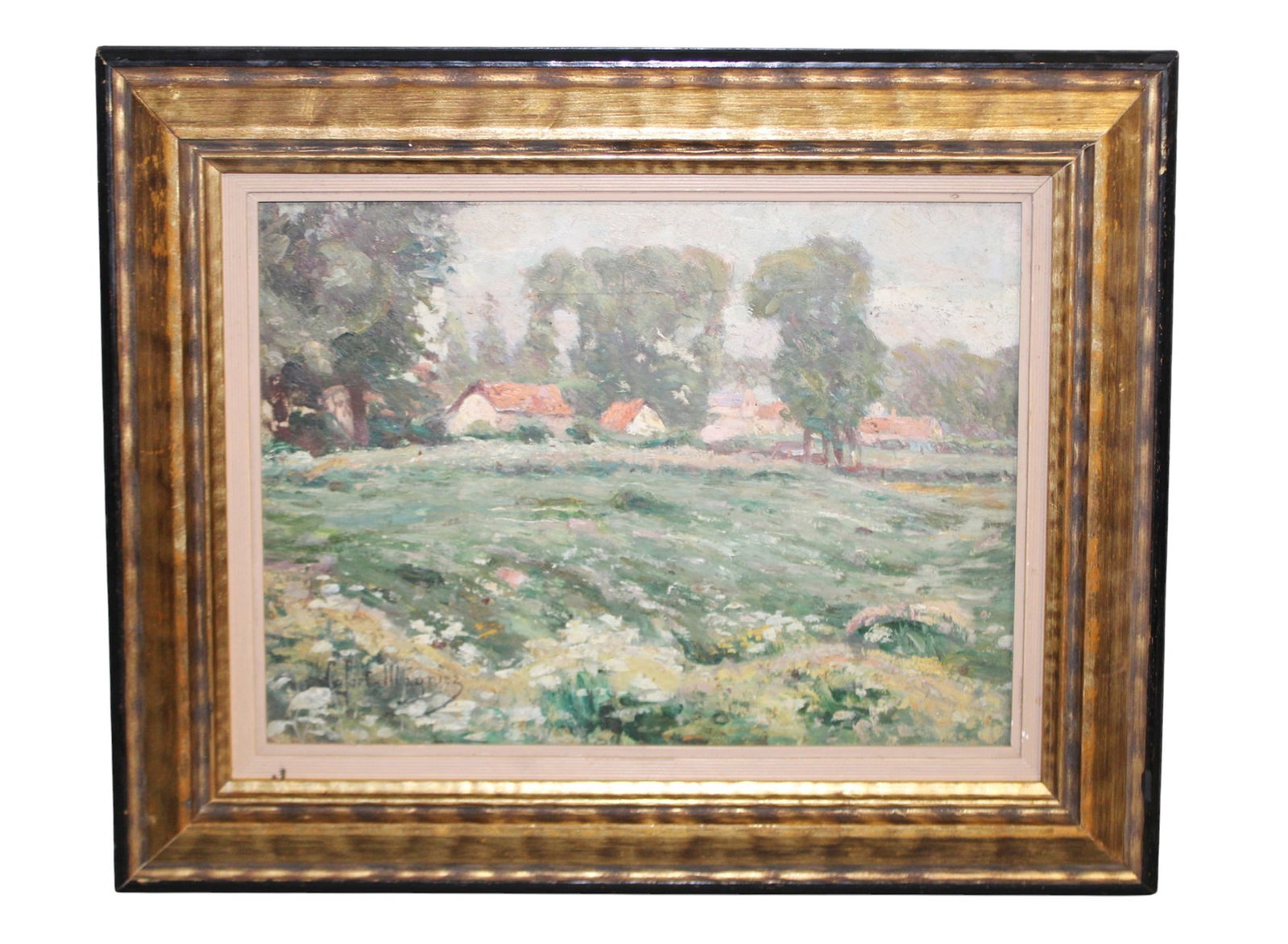 Edouard Lefort- Magniez (French, 1868 - ?) impressionist oil on board landscape painting (1 of 7)