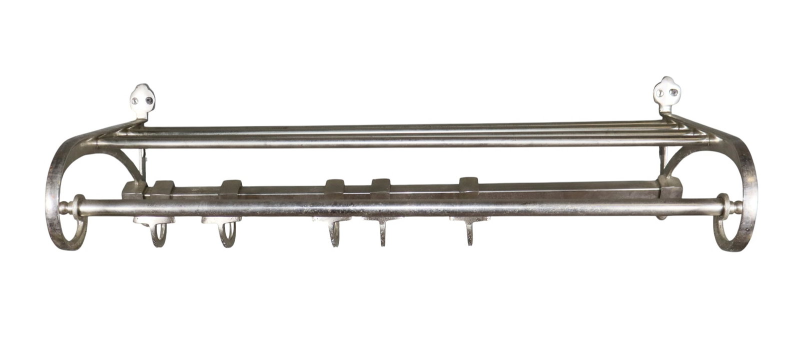 French railroad luggage rack in chrome (1 of 7)