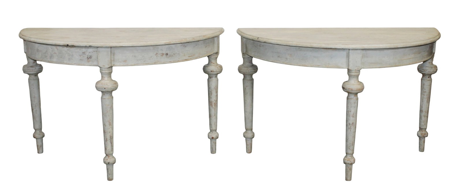 Pair of Swedish demi lune console tables (1 of 15)